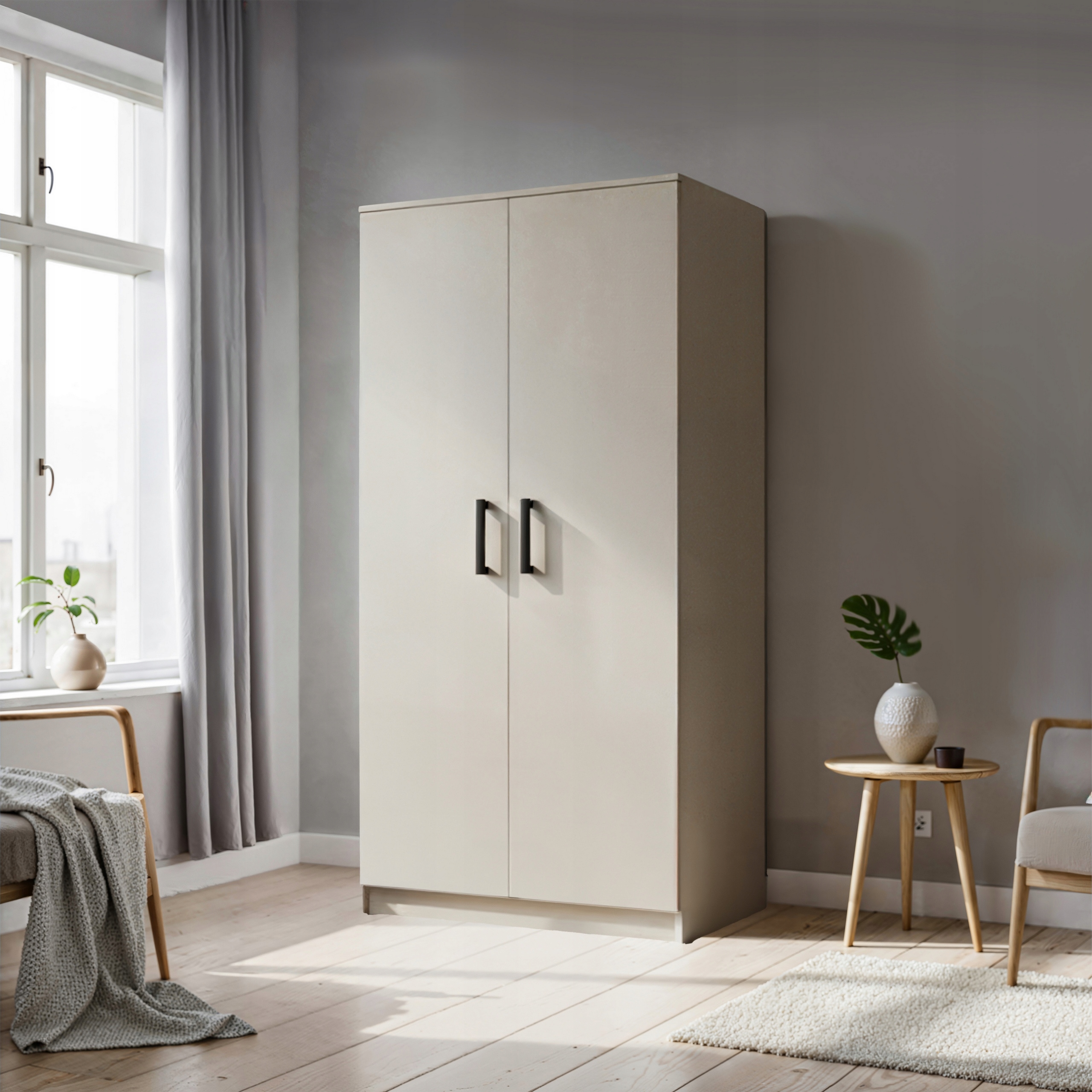 Dvoukřídlá Skříň Silo 90 cm Otevírací Kašmír