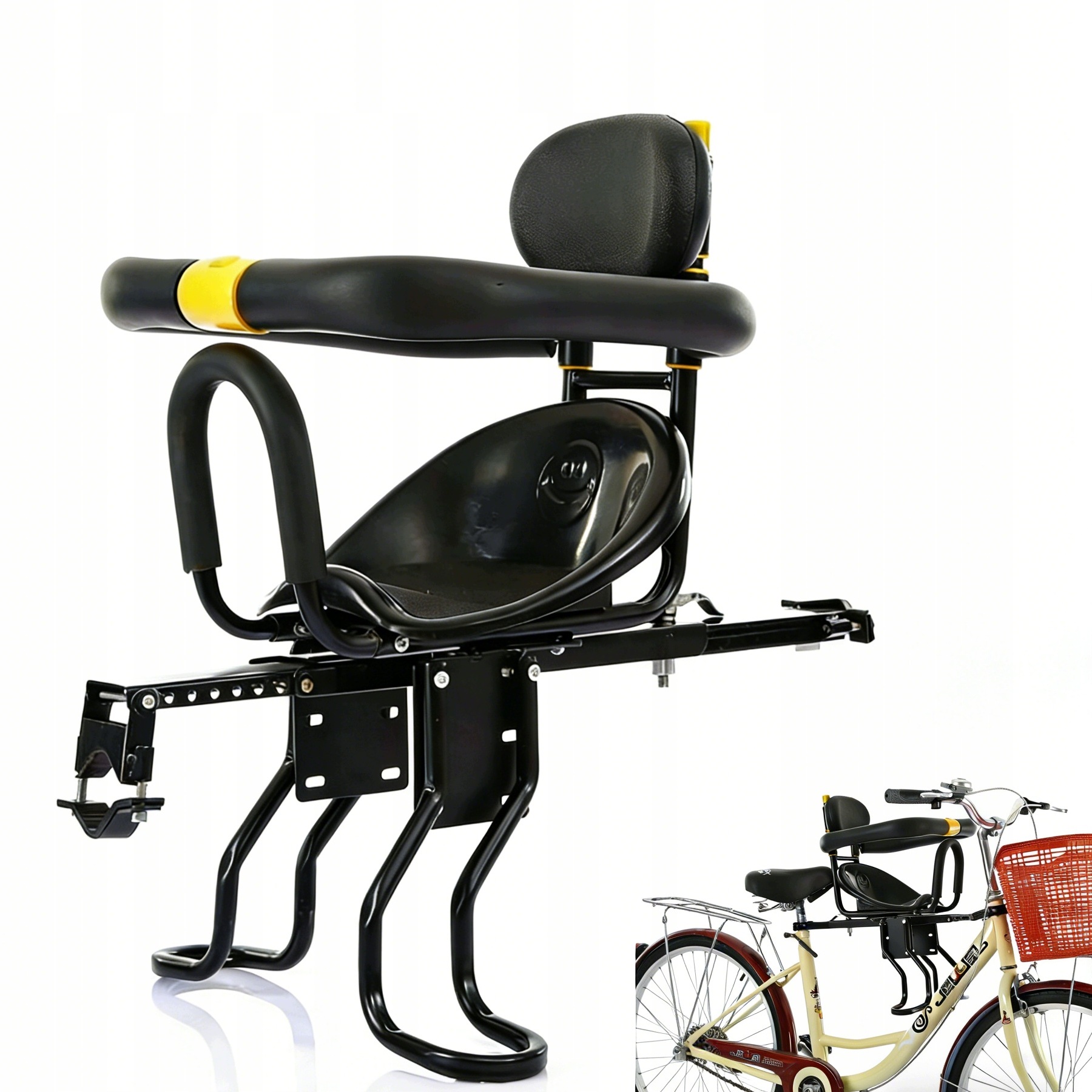 Přední dětská cyklosedačka Stabilní Upevnění 25 Kg