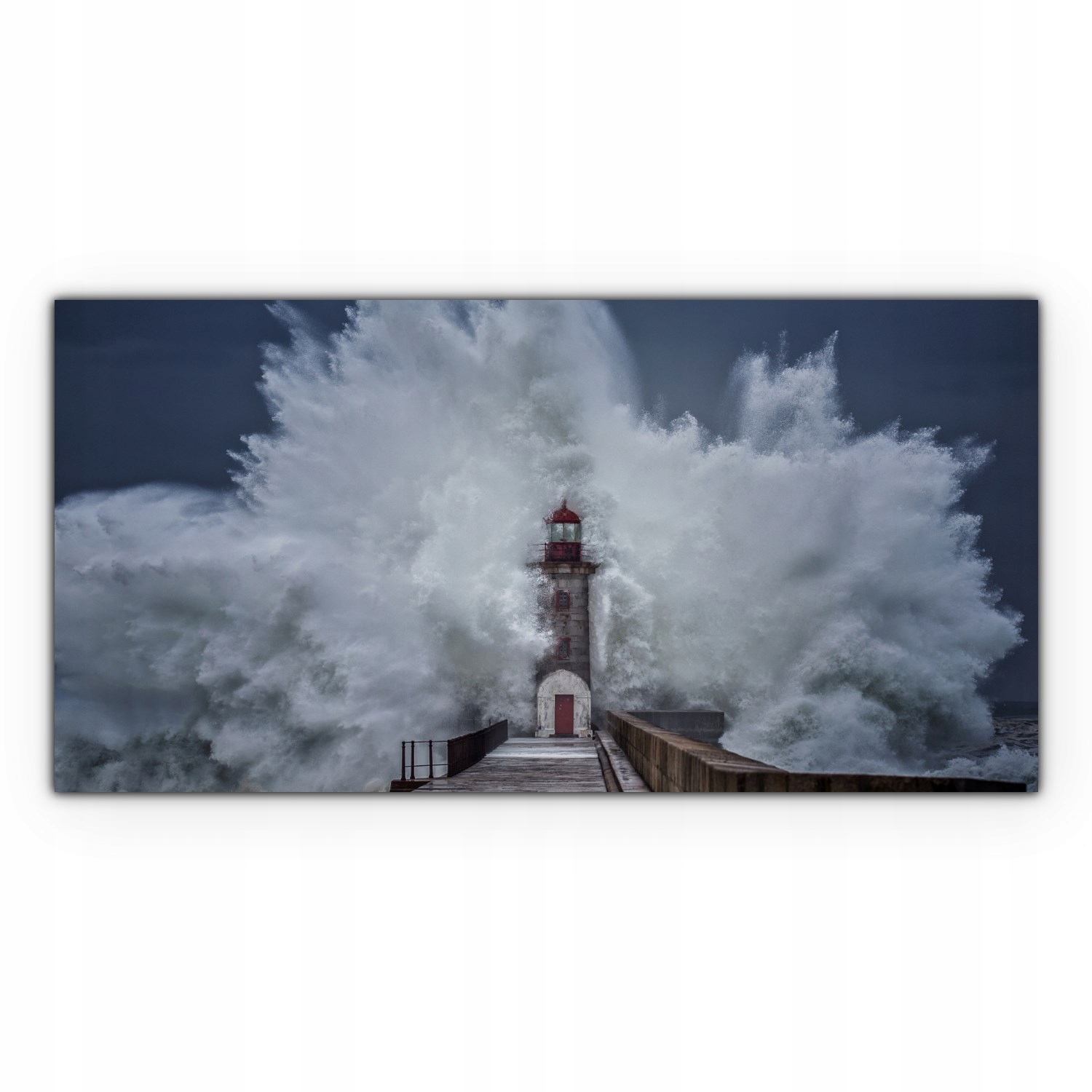 

Obraz płótno canvas 140x70 Latarnia Morska Burza