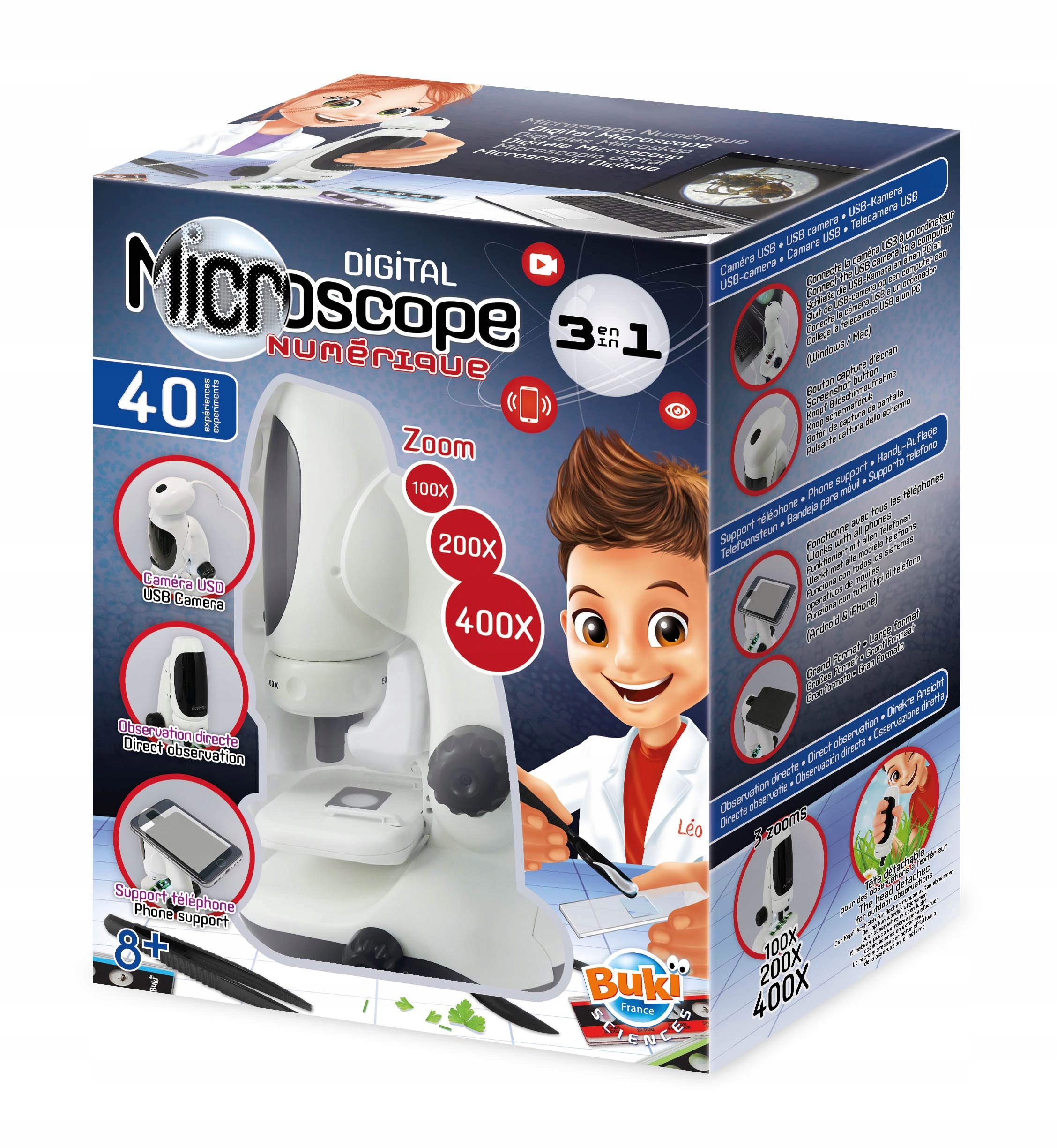 Buki Mikroskop cyfrowy 3w1 MR700 dla dzieci