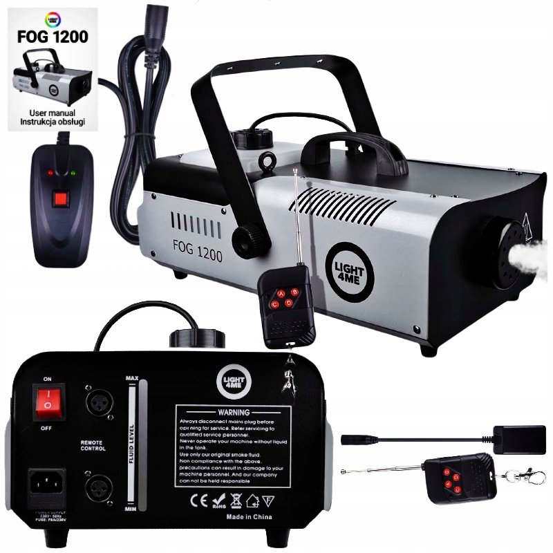Wytwornica Dymu Mgły Dymiarka 1200W Pilot LIGHT4ME Fog 1200