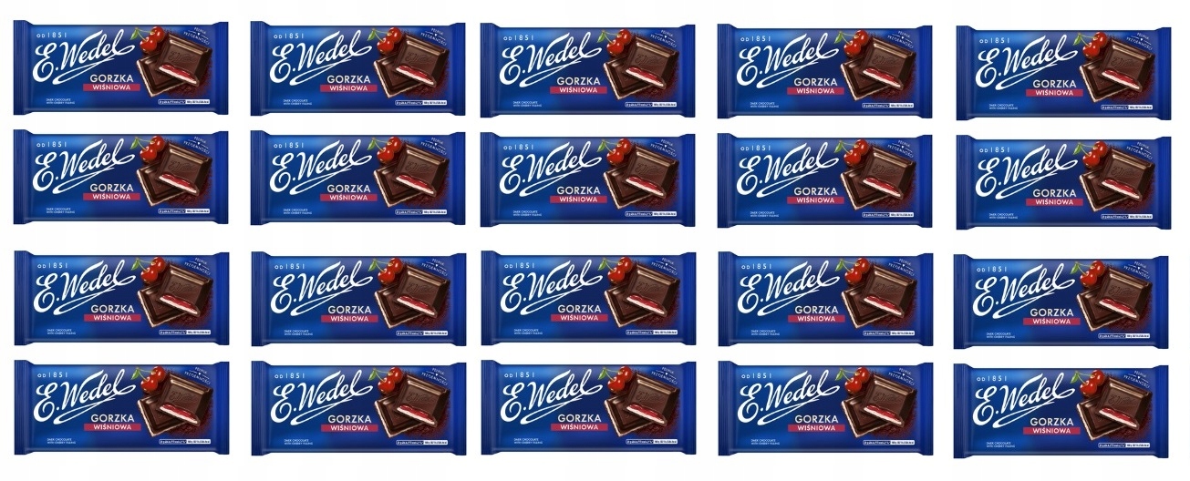 20x 100g Wedel czekolada gorzka wiśniowa Karton