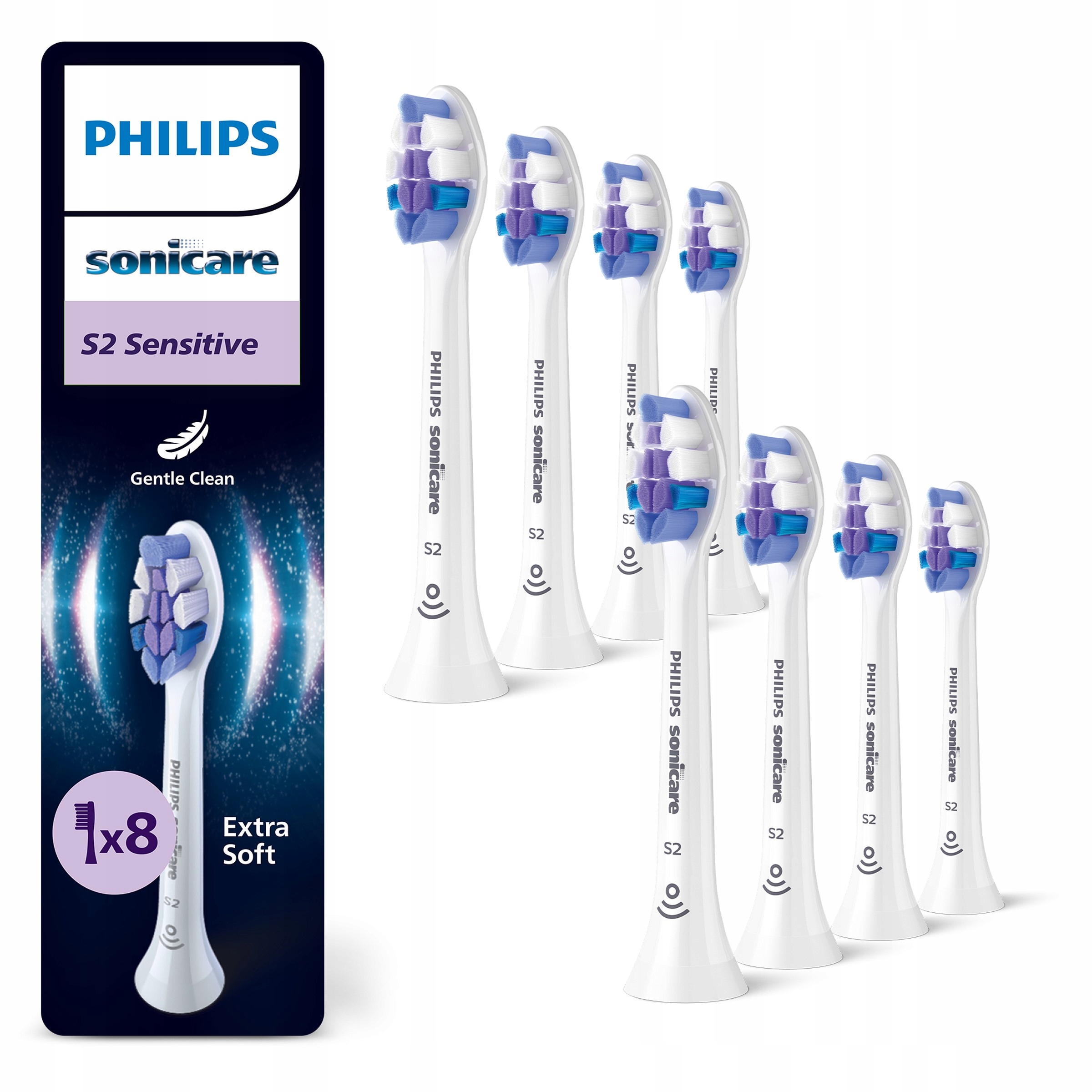 Końcówki do Philips Sonicare S2 Nadwrażliwość zębów 8 szt HX6058/87