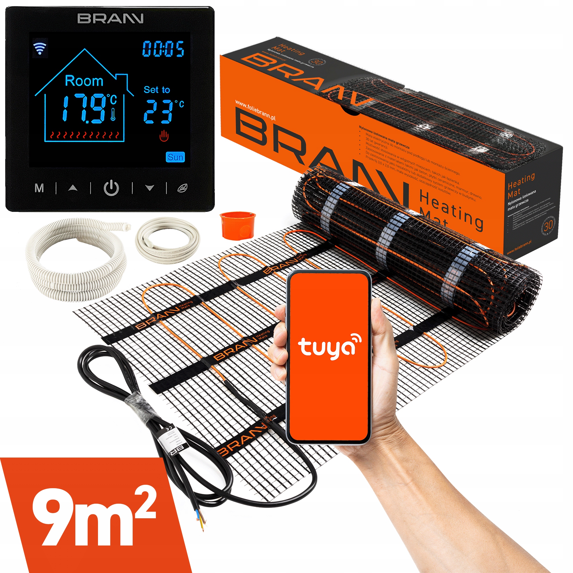 

Mata Grzewcza 150W/m2 sterownik termostat Tuya 9m2