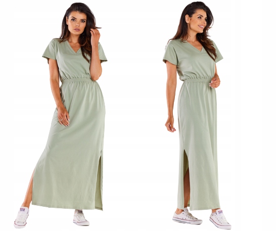 Dlouhá volná tepláková šaty sukně, velikost M