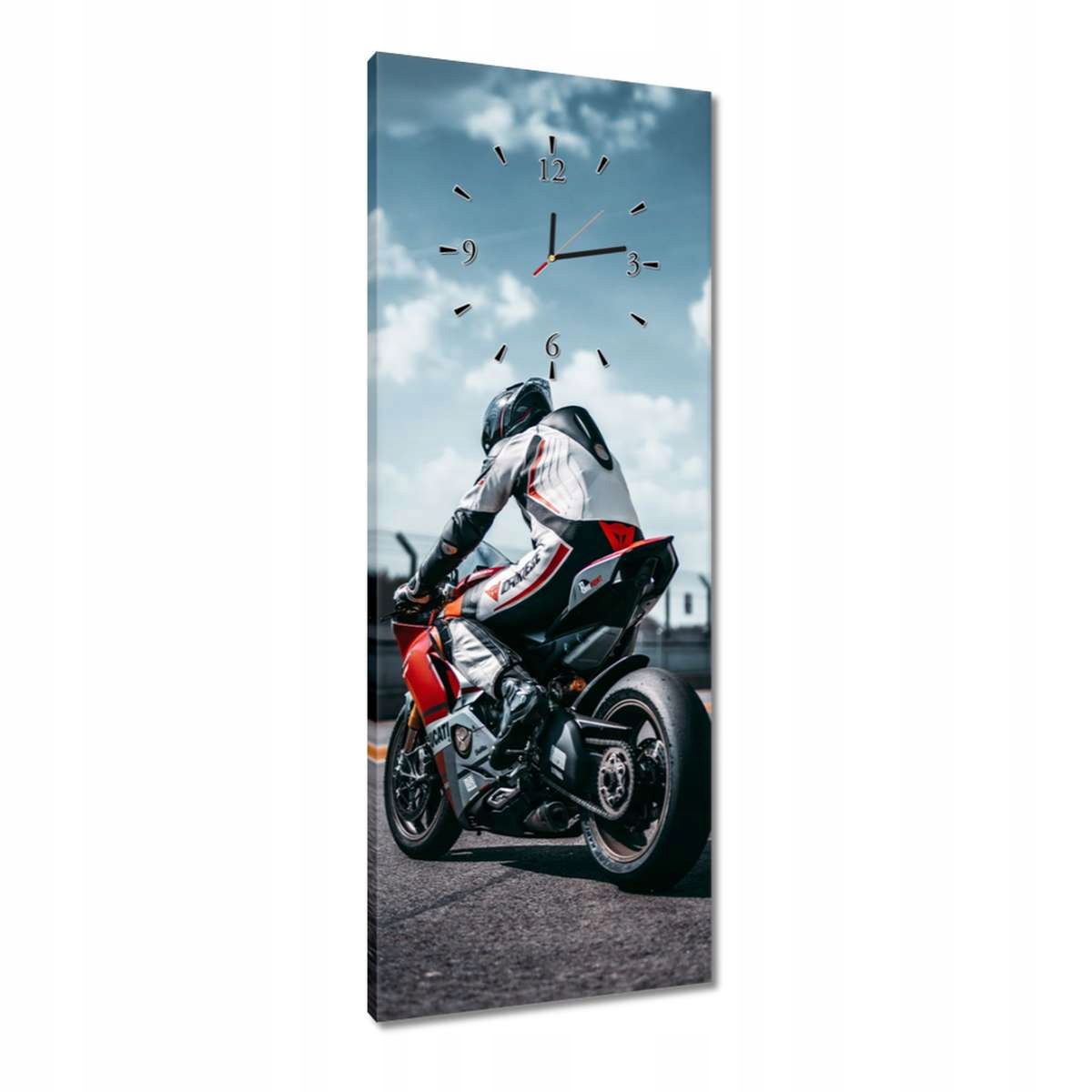 Hodiny 40x100 Motocyklista na trati