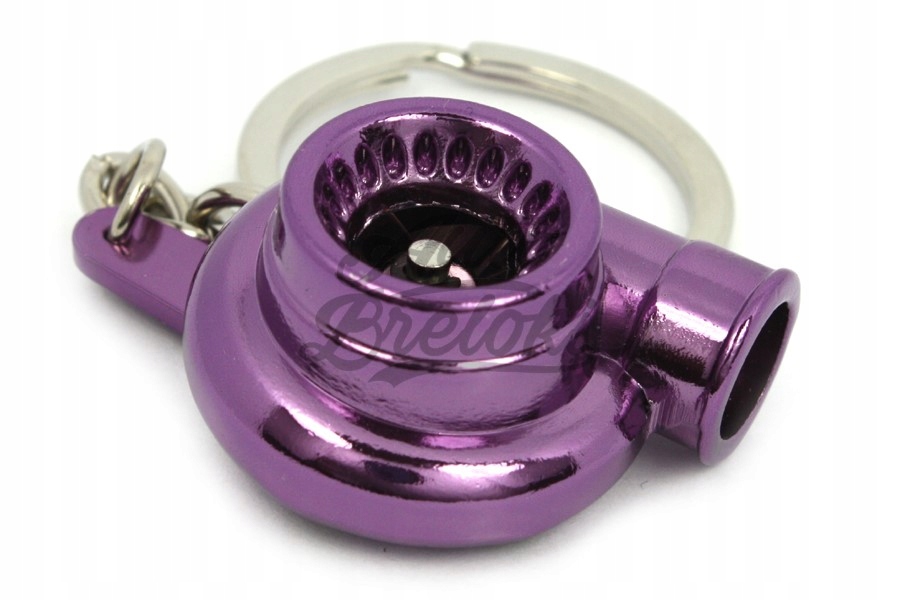 Brelok breloczek Turbo turbina, fioletowy chrom