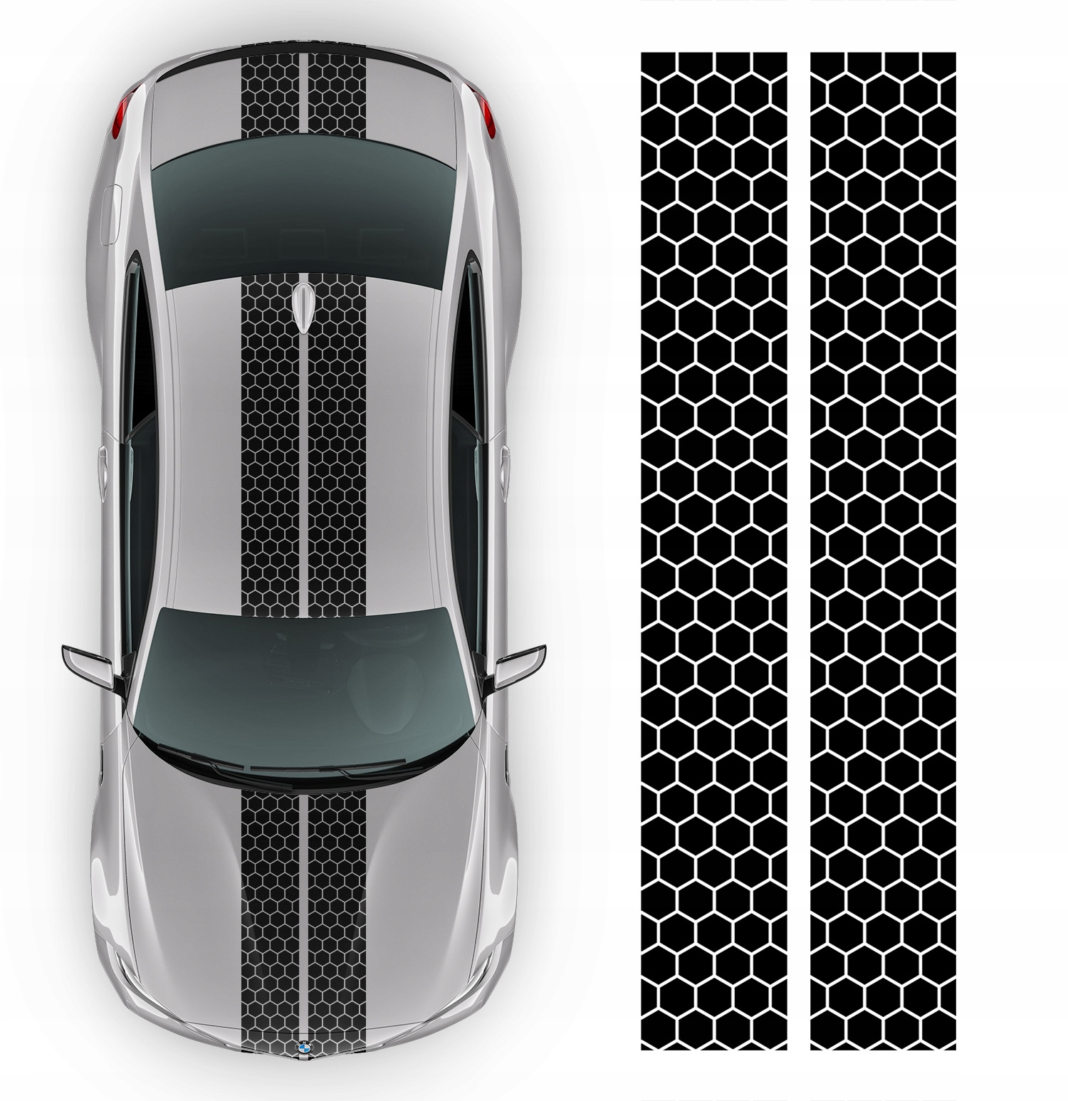Samolepka na auto Motiv Pásy Hexagon 20x400 cm