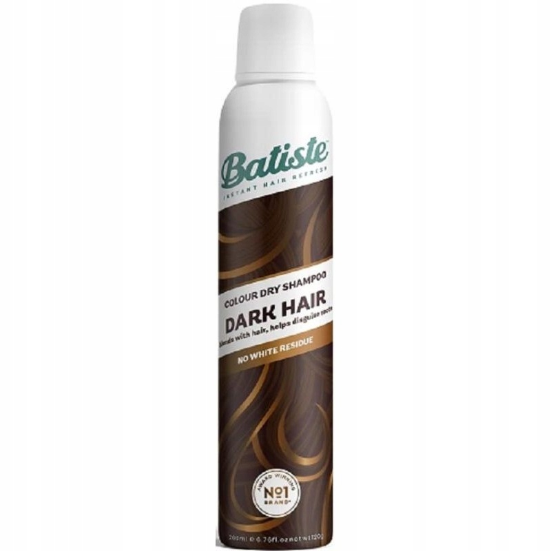 BATISTE Suchy szampon do włosów dla brunetek DARK, 200 ml
