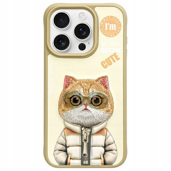 Pouzdro pro iPhone 15 Pro Nimmy Cool&Cute Khaki