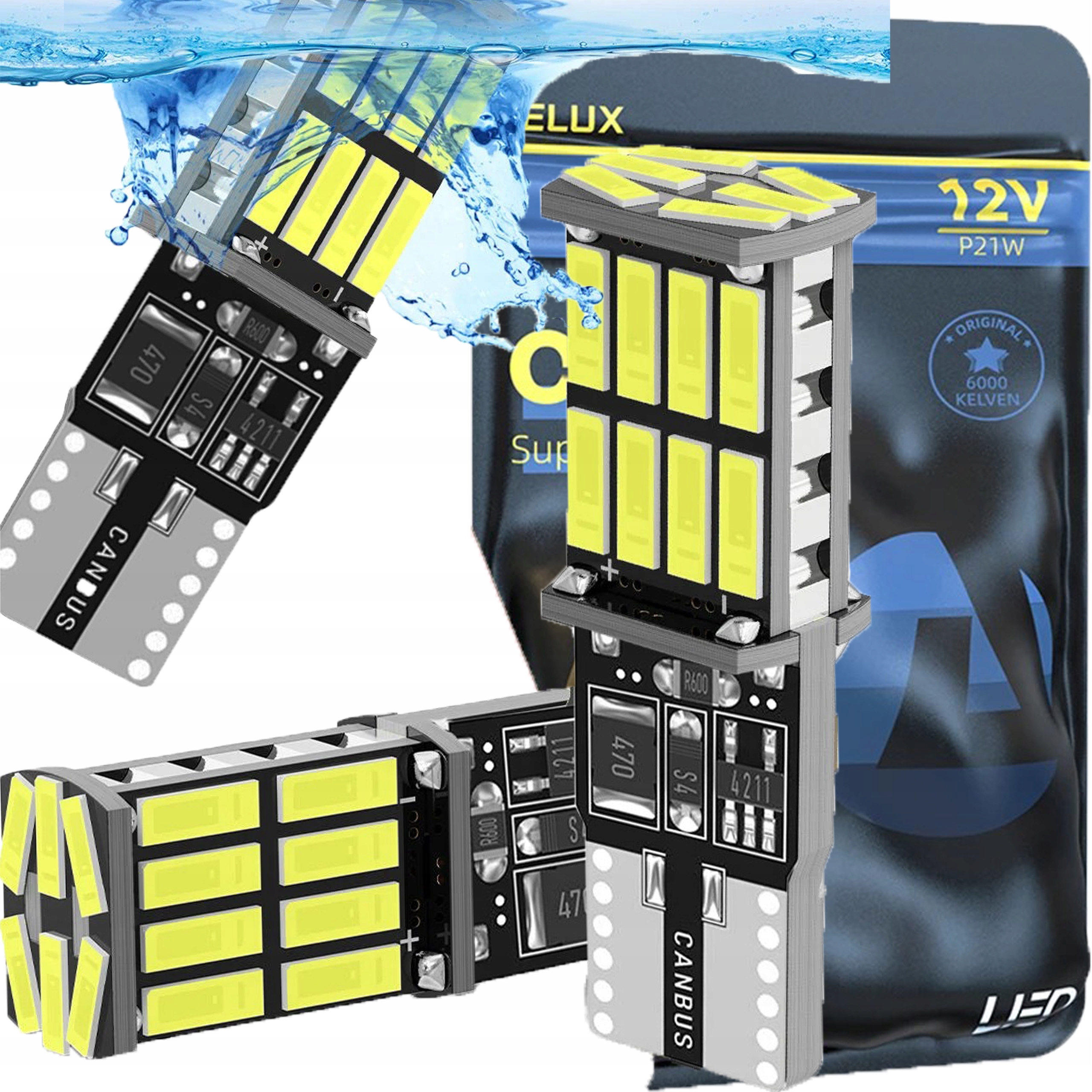 W5W 26 led 4014 T10 Canbus Premium Stabilizator Mocna Żarówka Led