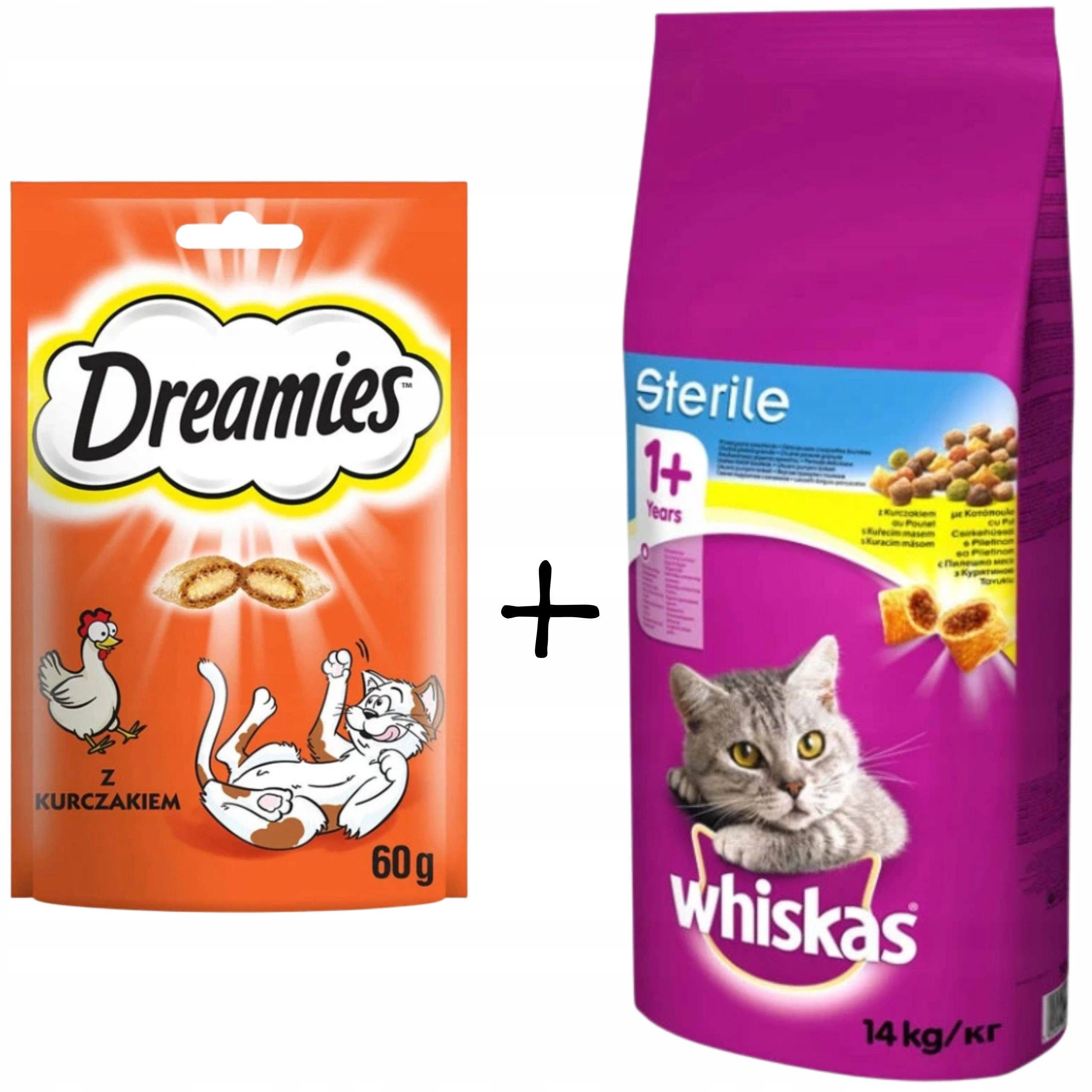WHISKAS KARMA SUCHA STERILE KURCZAK 14kg + Gratis 13613133881 Allegro.pl