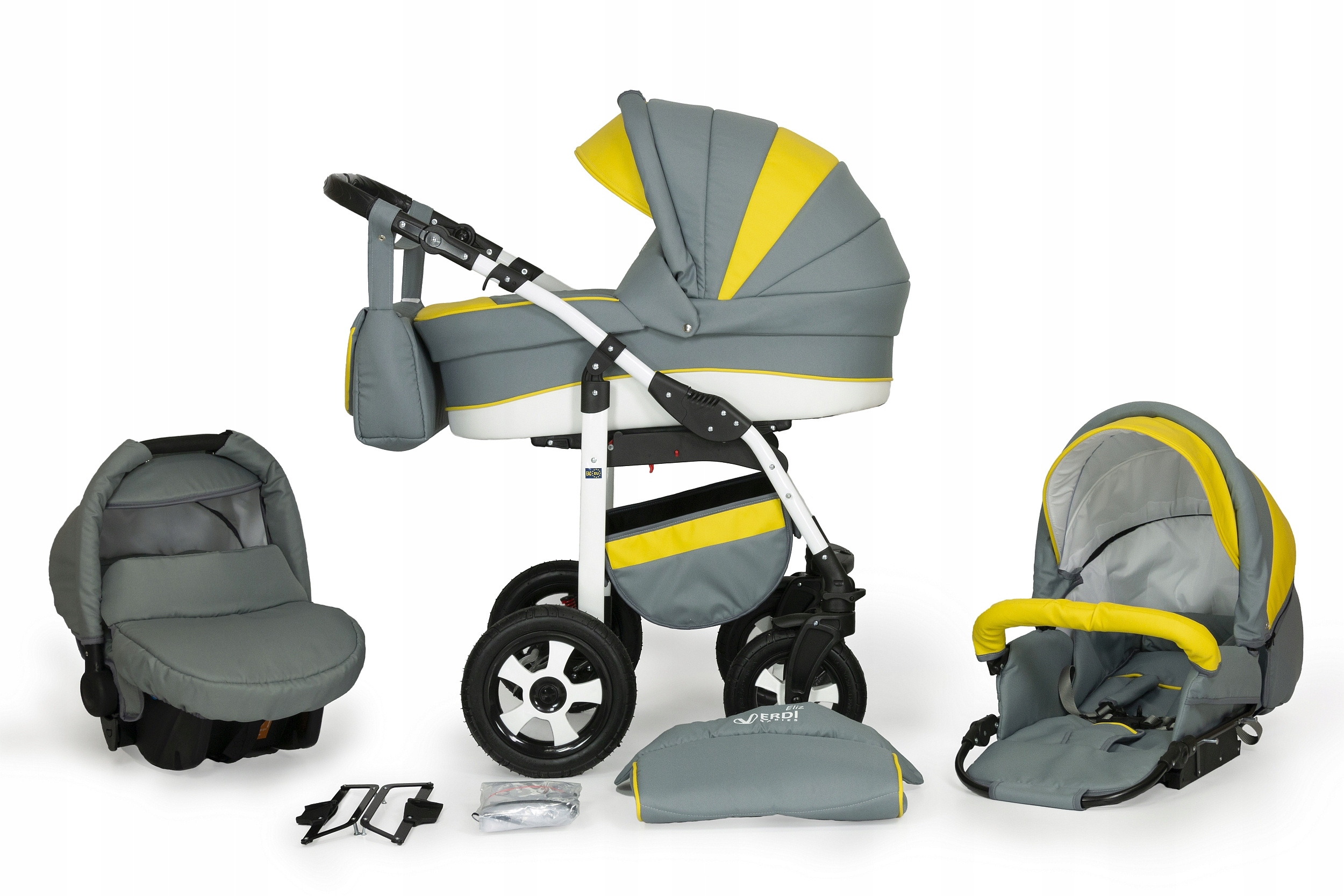 WÓZEK DZIECIĘCY VERDI ELIZ 3W1+TORBA + AKCESORIA