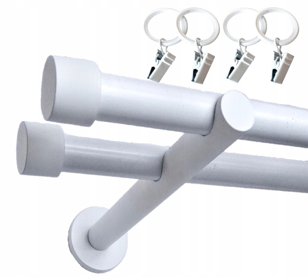 

Nowoczesny Karnisz Podwójny Fi19/180 Biały