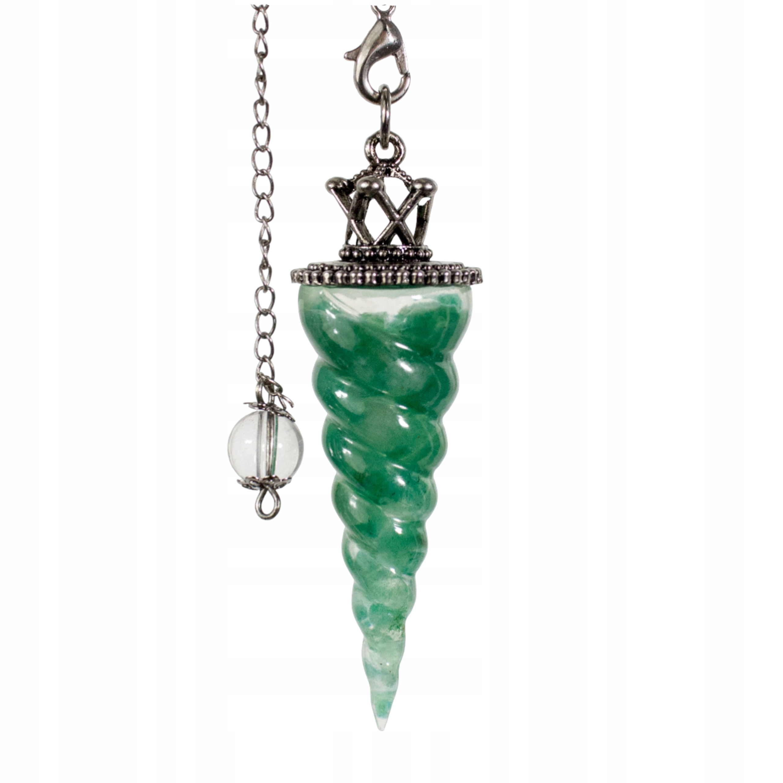 Orgonit Wahadełko Radiestezyjne Wahadło Awenturyn Zielony Biżuteria