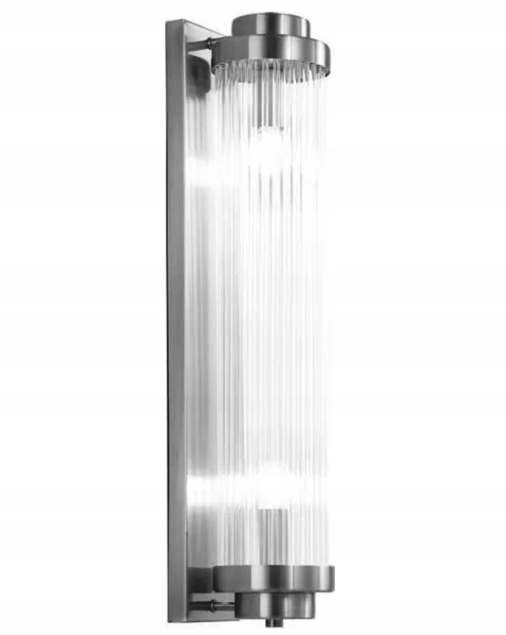 Ionic krištáľová nástenná lampa stĺp 60 cm, chróm