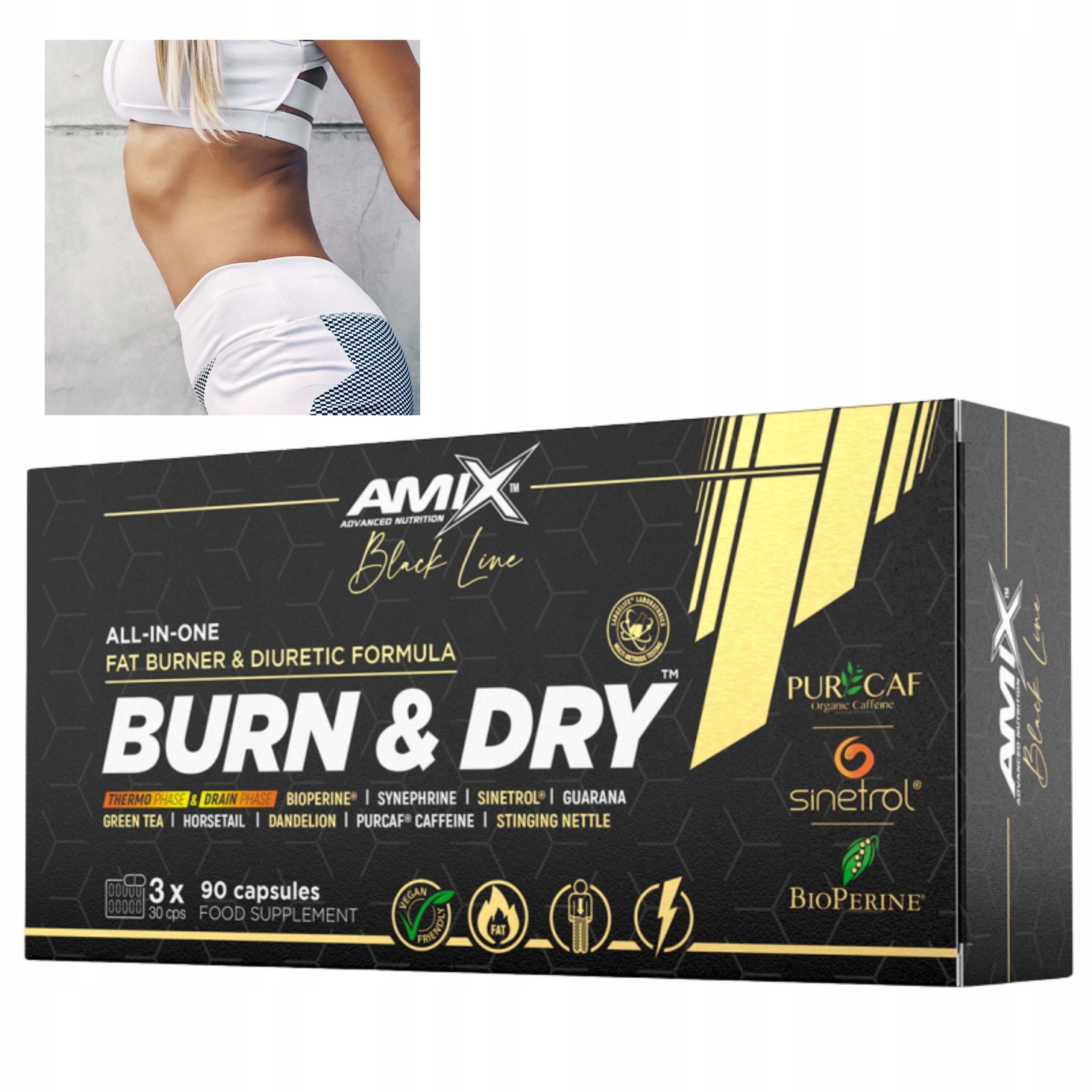 Nejsilnější Spalovač Tuků Sinetrol Kofein Guarana Bioperin Kapsle