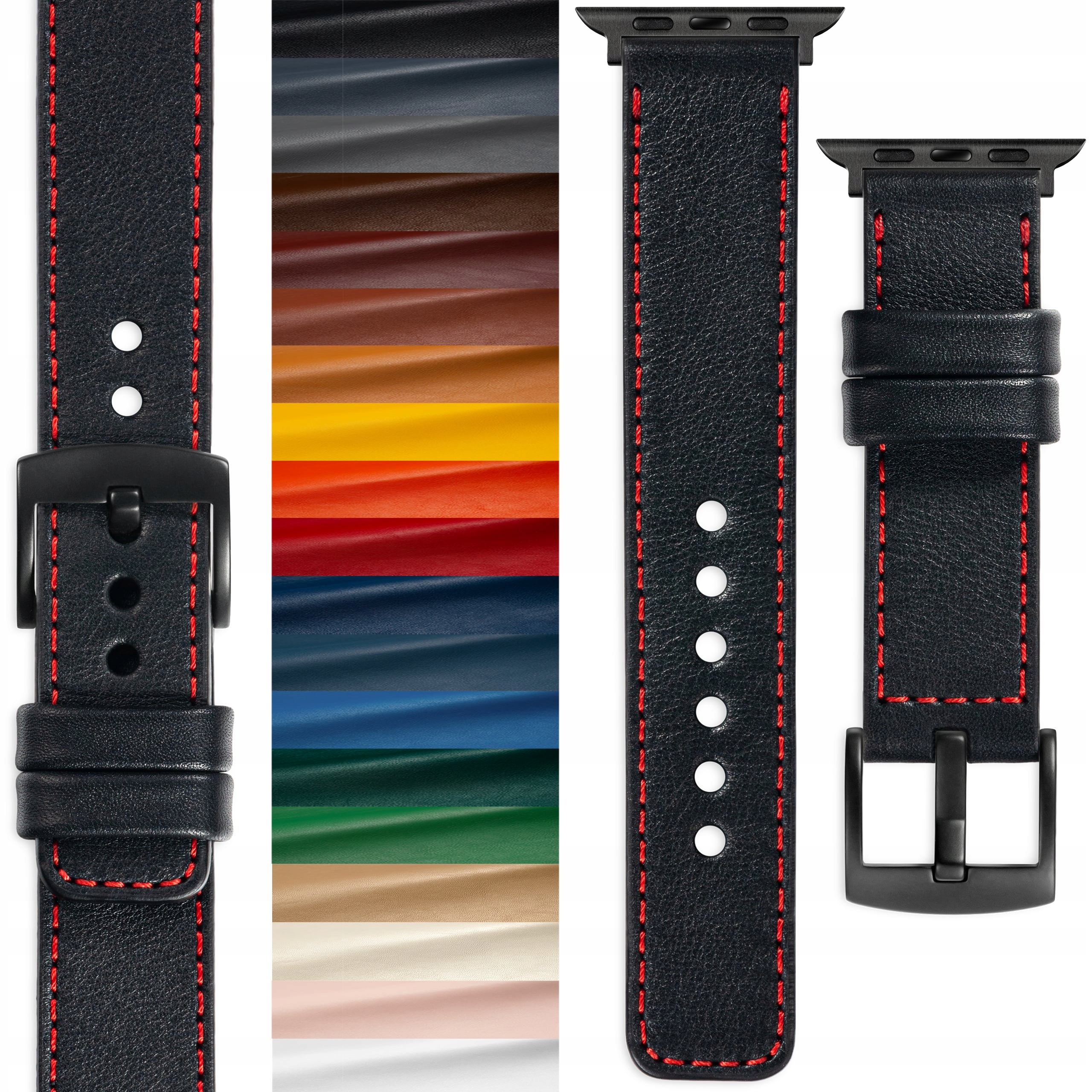 Prémiový řemínek pro Apple Watch Ultra 49 mm 8 7 6 5 4 Se 45/44 Kožený Polský