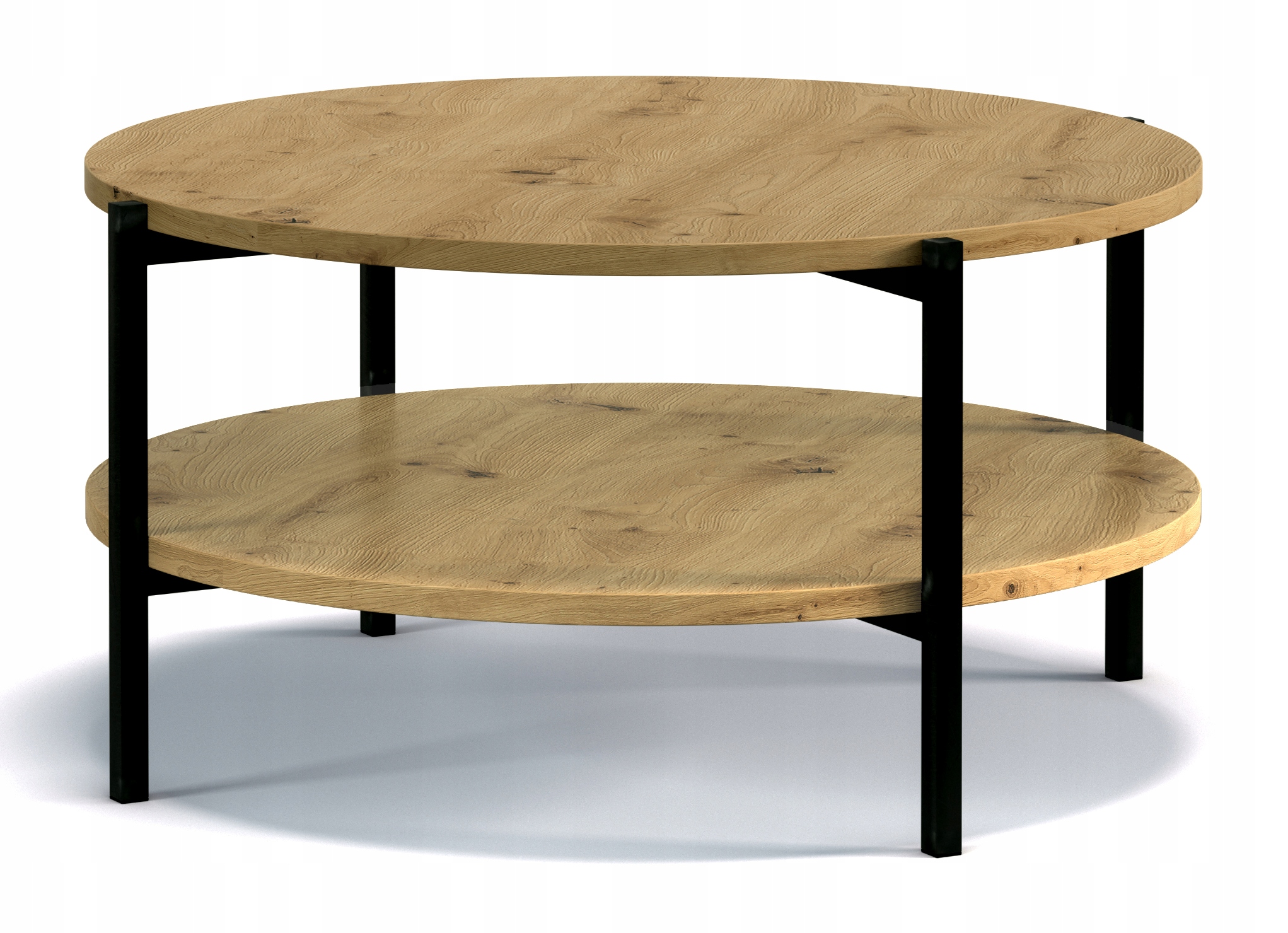 Kávový stolek Kortala Kulatý 84 cm Dub Police