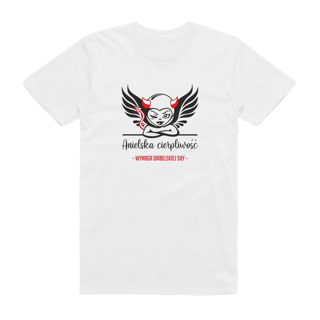 

M - Koszulka T-shirt Anioł Śmieszna Prezent Diabeł
