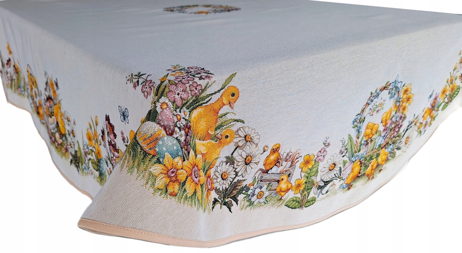 Ubrus Velikonoční oválný 140x180 cm L58 Kuřátka