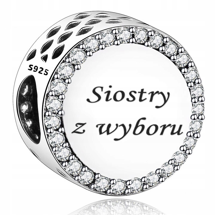 

Charms Srebro 925 Koralik Siostra z wyboru +grawer