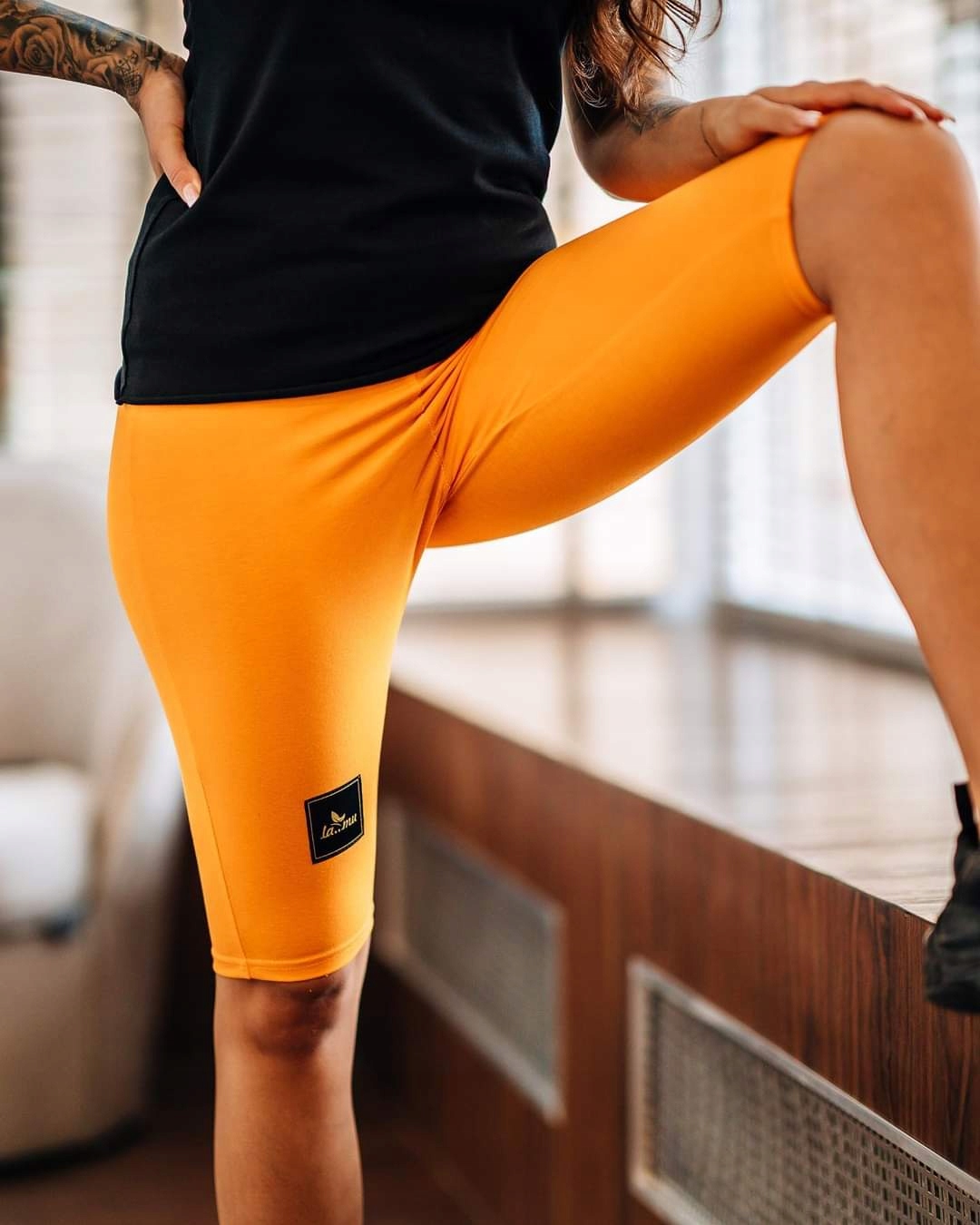 La..mu spodenki kolarki legginsy BEŻ S/M-1 Rozmiar S/M