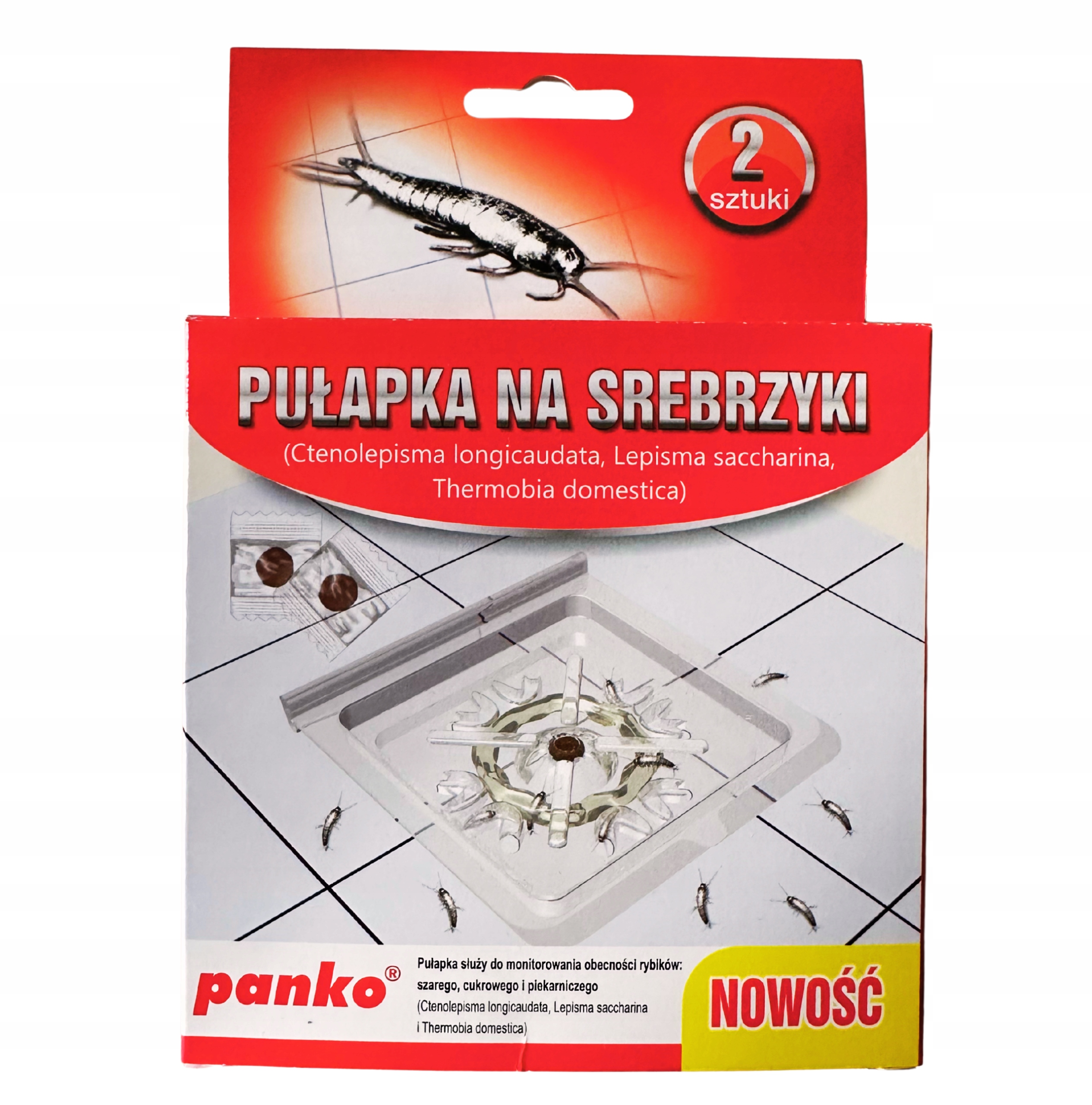 PANKO lipnios gaudyklės sidabrinėms žuvelėms drėgnoms patalpoms, 2 vnt. – produkto nuotrauka 16