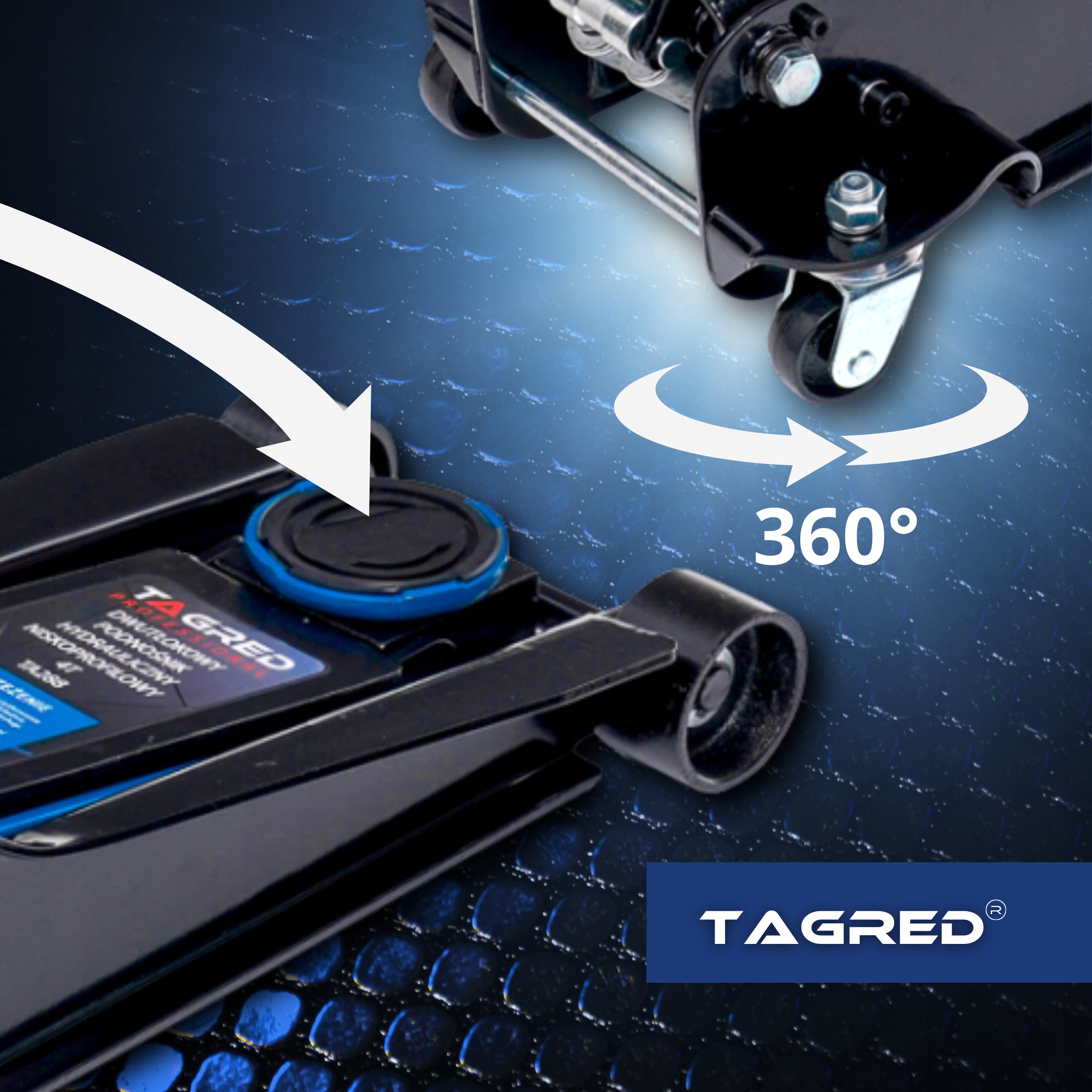 PODNOŚNIK SAMOCHODOWY ŻABA HYDRAULICZNY LEWAREK 4T 2x POMPA HEAVY DUTY Marka Tagred