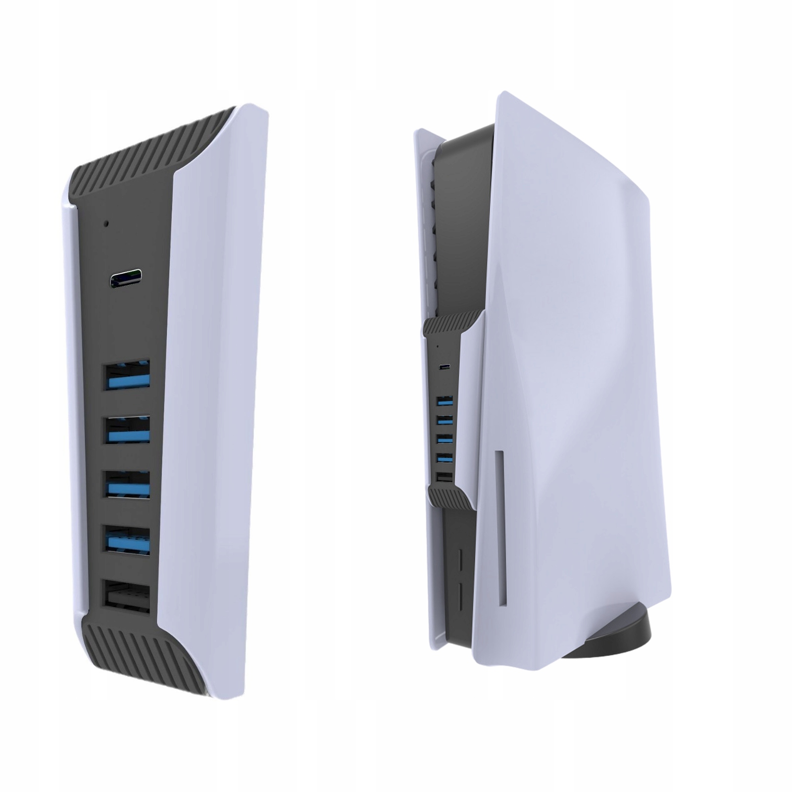 HUB do PS5 USB 2.0 x4 USB-C x1 PORT EXPANDER STACJA 5w1 PLAYSTATION 5