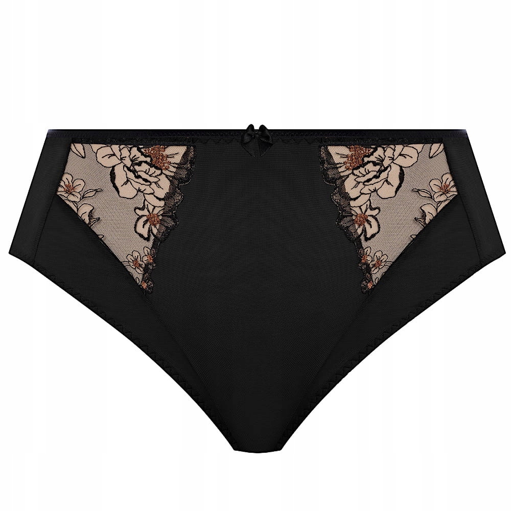 Elomi Teagan black almond vysoké kalhotky 36 10 S