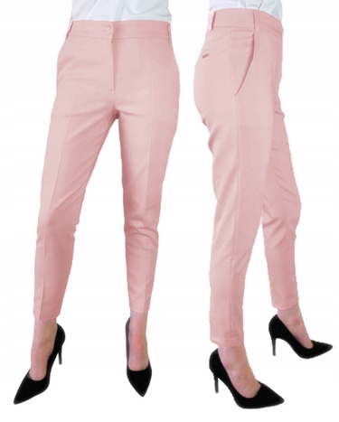 Dámské oblekové kalhoty sigma 7/8 cigaretky růžové 42