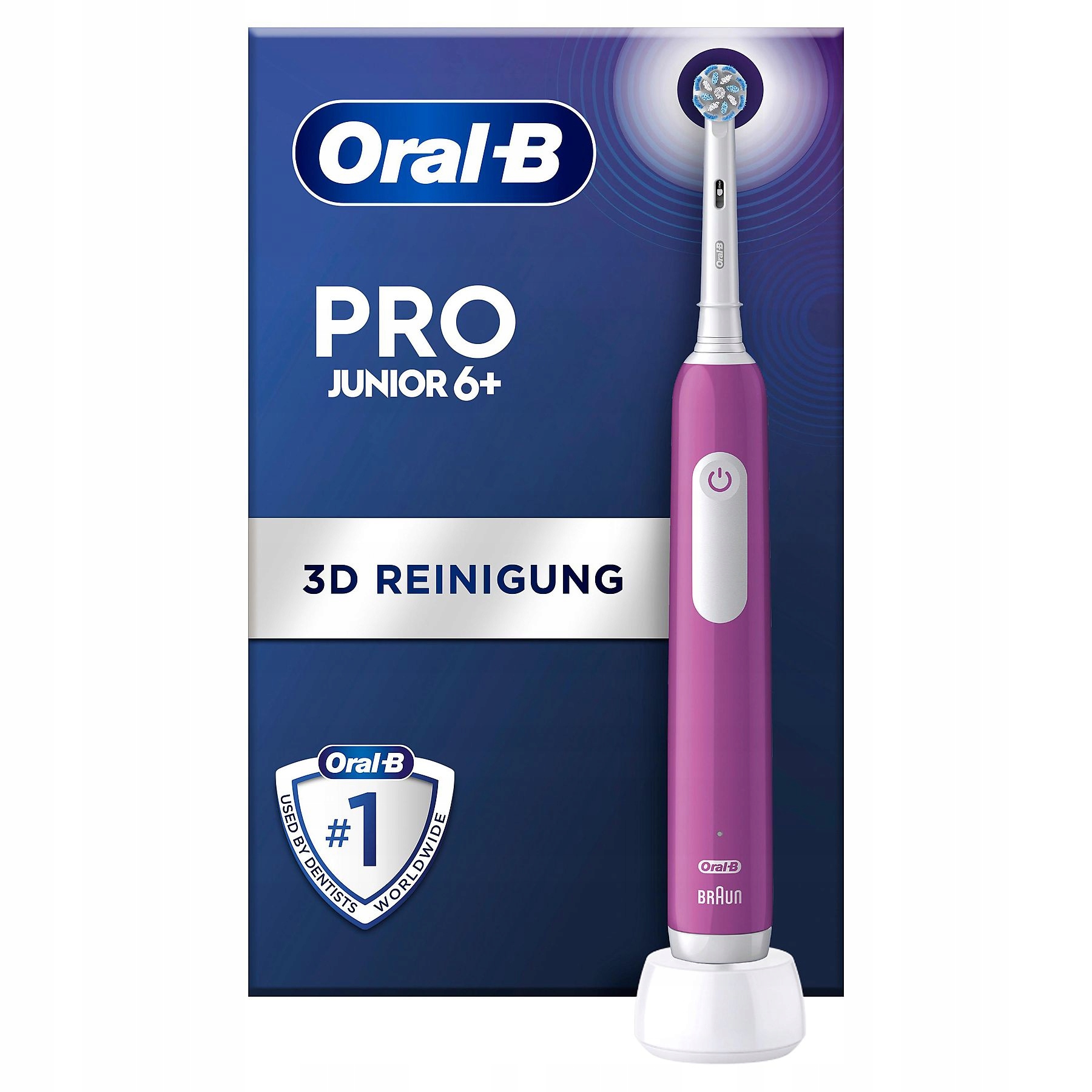 Oral-b Szczoteczka Elektryczna Junior Pro Fioletowa Dla Dzieci Timer