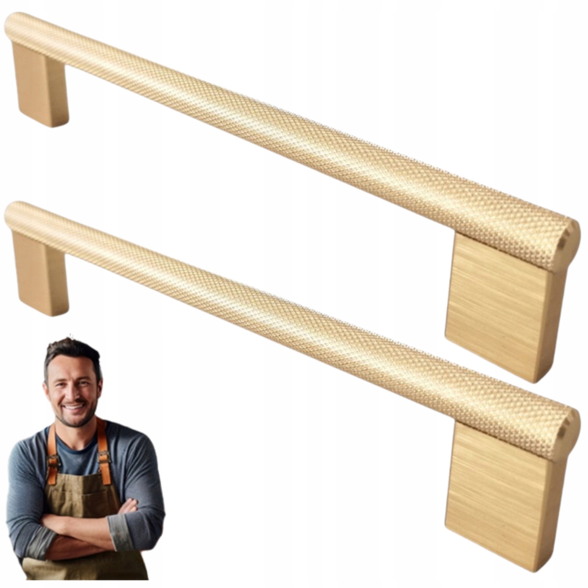 Nábytková Úchytka na skříňku Zásuvky Barro 160 mm zlatý matný 2ks