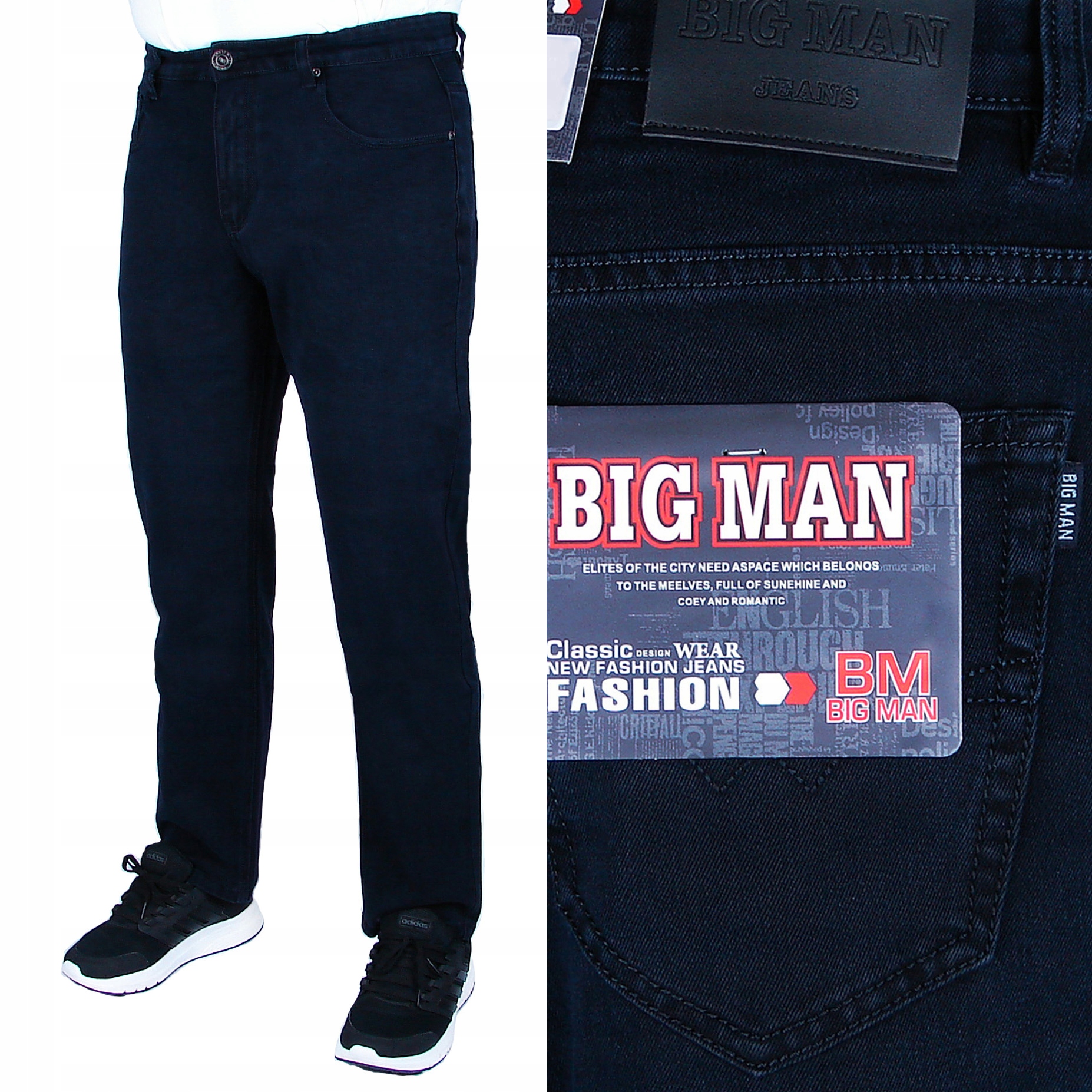 Pánské Džínové Kalhoty Námořnická Modrá W33 L32 W86-88 cm