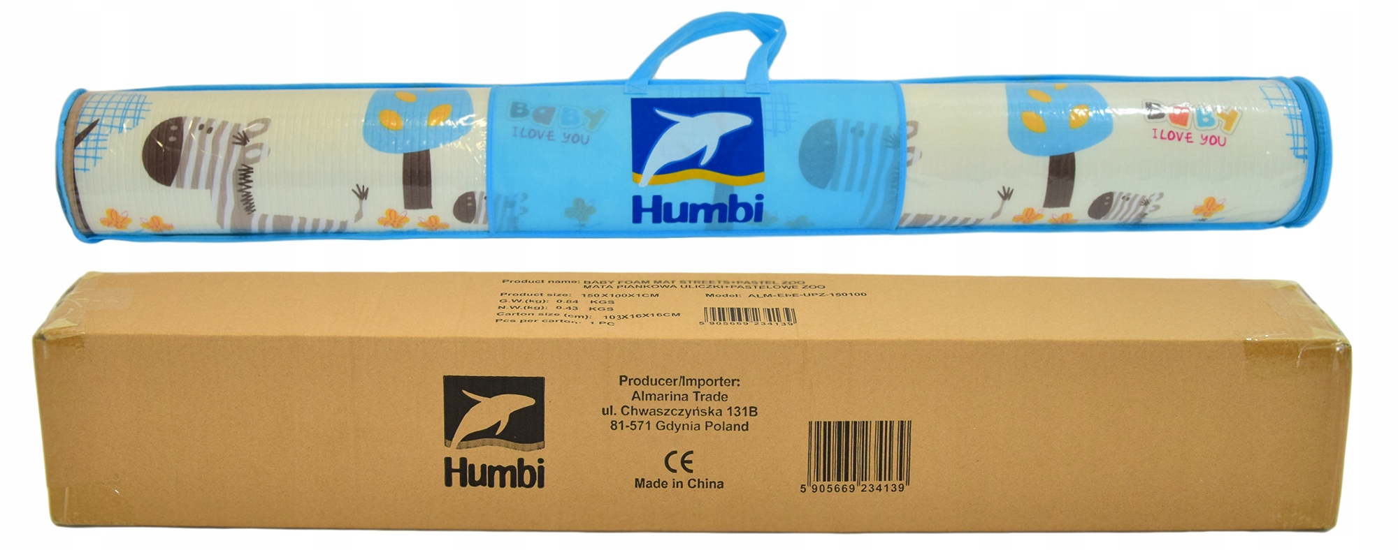 MATA EDUKACYJNA PIANKOWA MIASTO ULICE 150x100x1 Kolor dominujący wielokolorowy