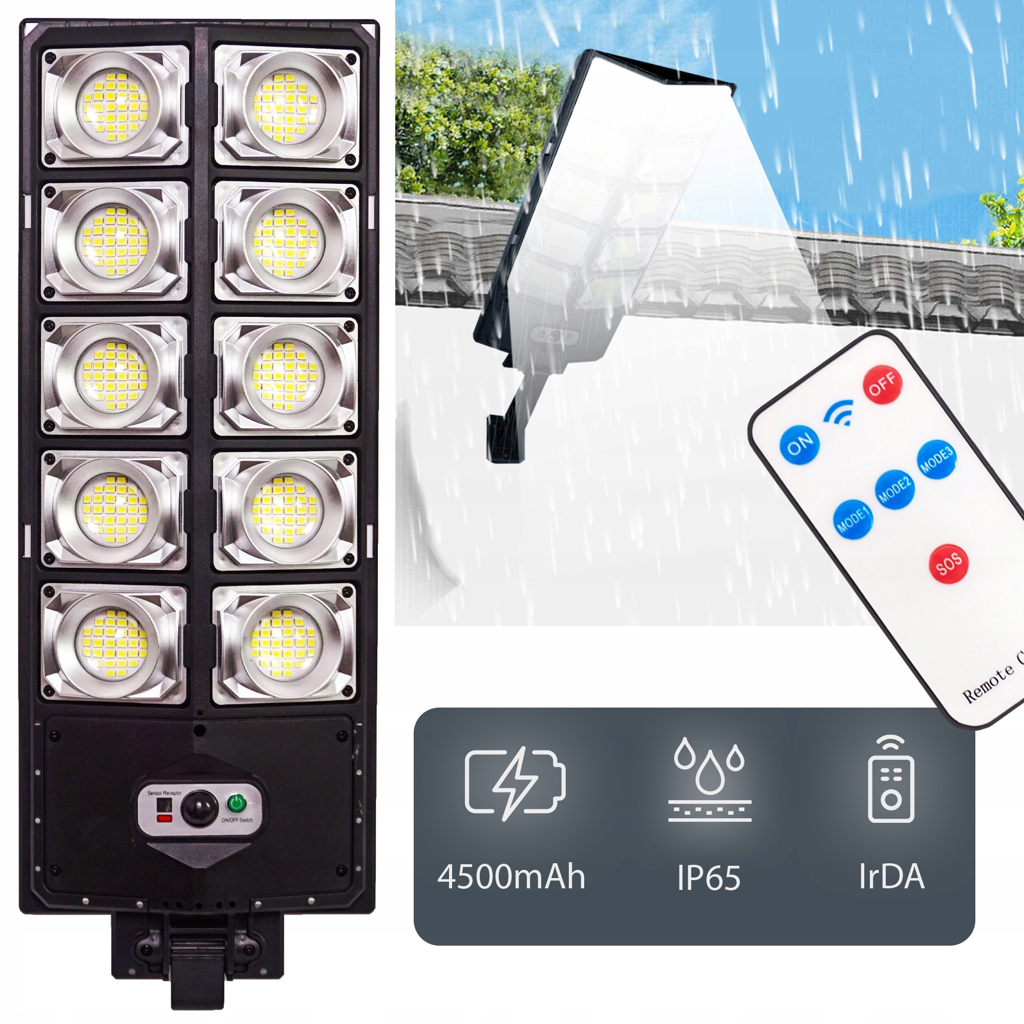 Solární Lampa S Pohybovým Senzorem Zahradní Lampa S Ovladačem Led Lampa