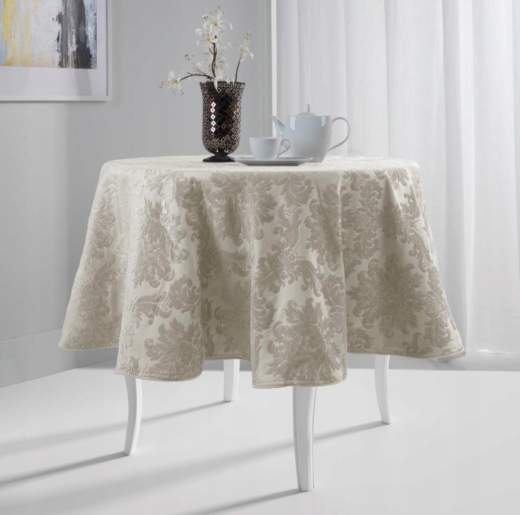Obrus Premium Glamour Žakardová Tkanina Kolo 140 cm