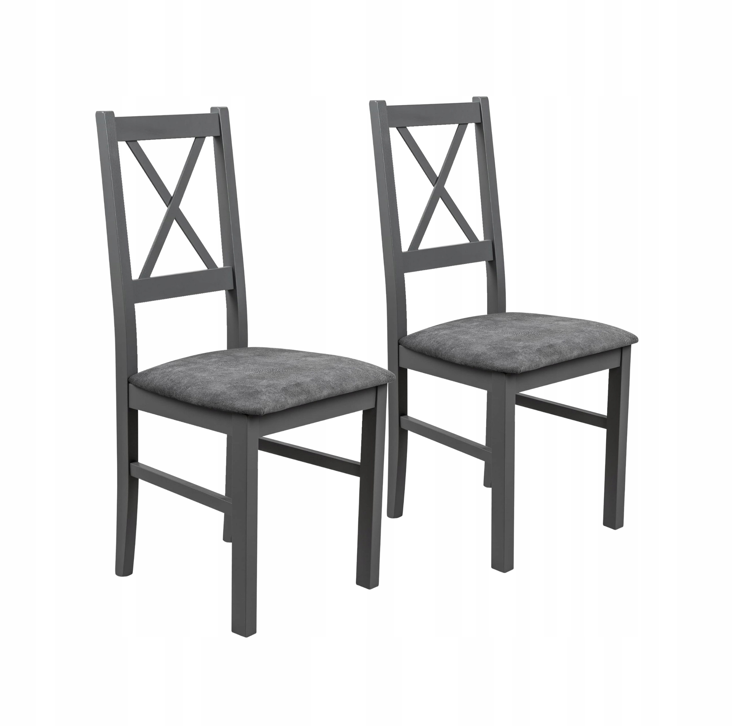 Sada 2x Čalouněná židle do obývacího pokoje Kuchyňská jídelna NIL10 Grafitová