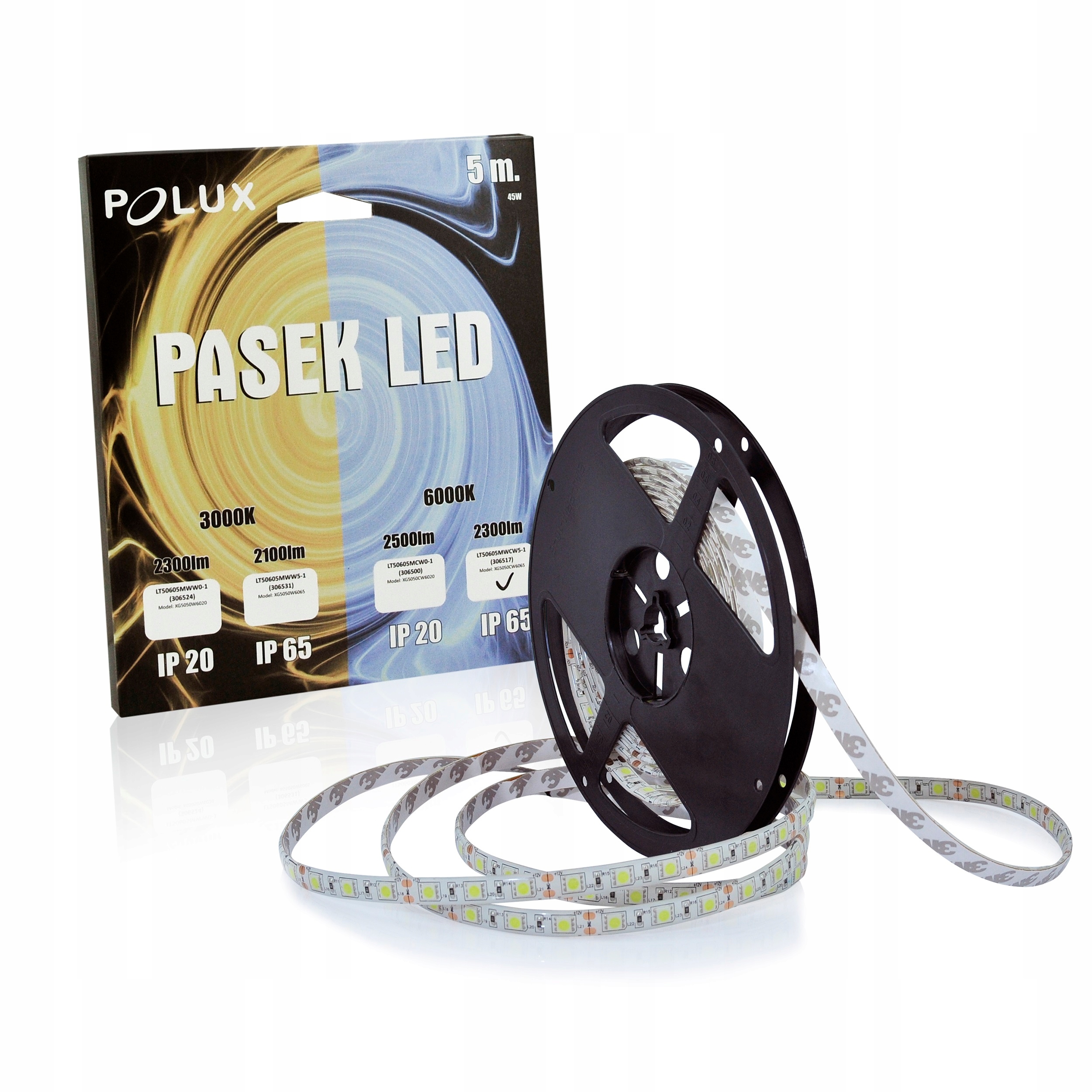 

Taśma Led IP65 do łazienki 45W 5m zimna Cw Polux