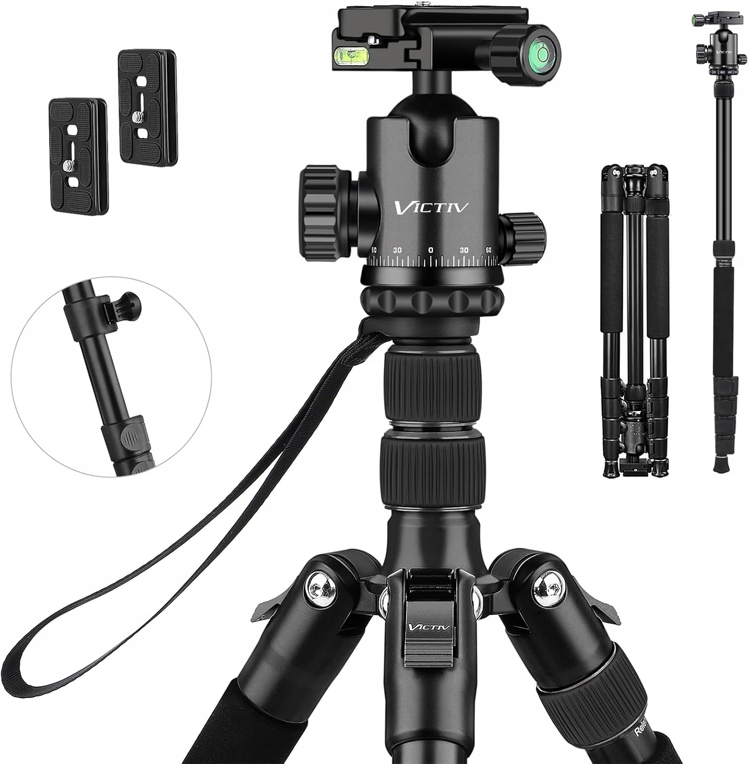 Profesionální hliníkový stativ 205 cm s kulovou hlavou 360 nosnost 10 kg