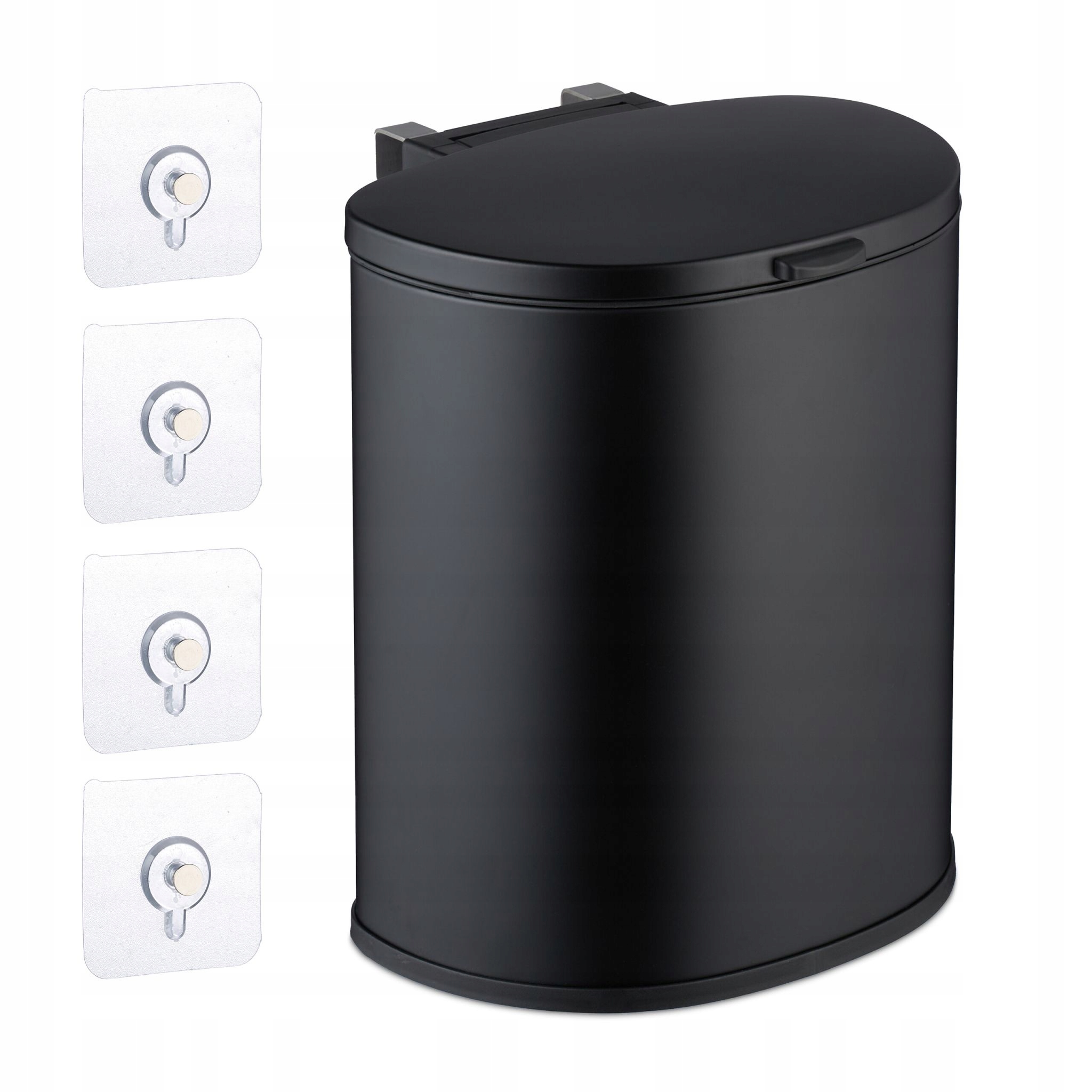 Relaxdays Wiszący Kosz Na Śmieci 9L Kuchenny Pojemnik Na Bioodpady Pokrywa