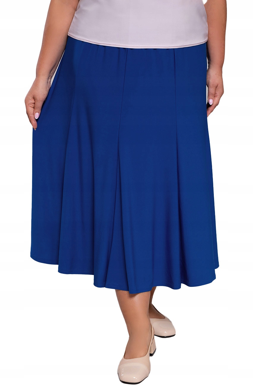 Rozevřená chrpová sukně plus size velikost 56/58