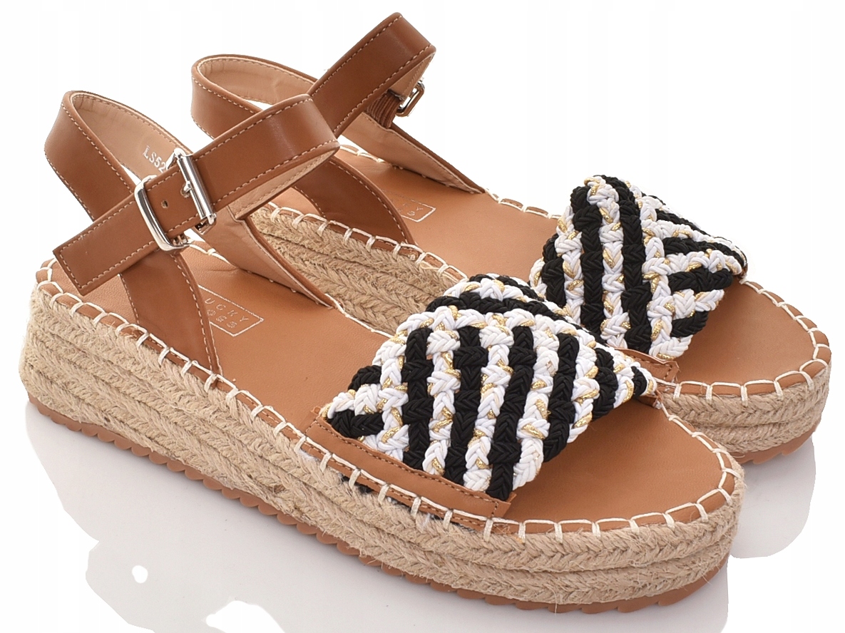 

Espadryle Na Lato Sandały Damskie Słomka Wygodne
