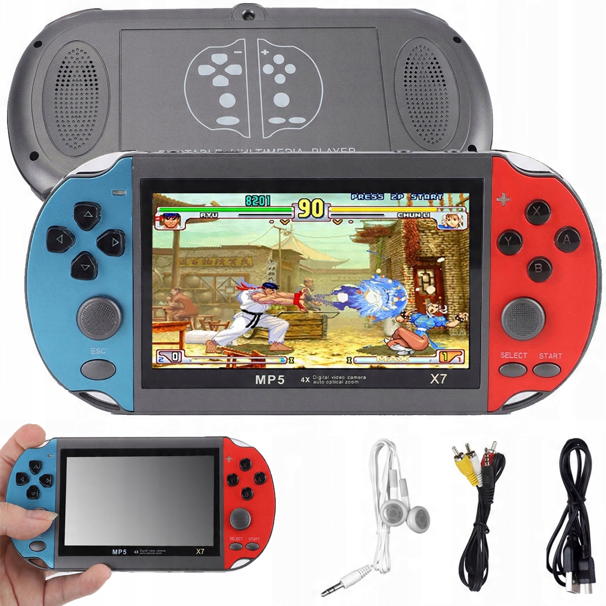 Konsola MP5 4.3 Cala 8GB Przenośna Gry Filmy Muzyka