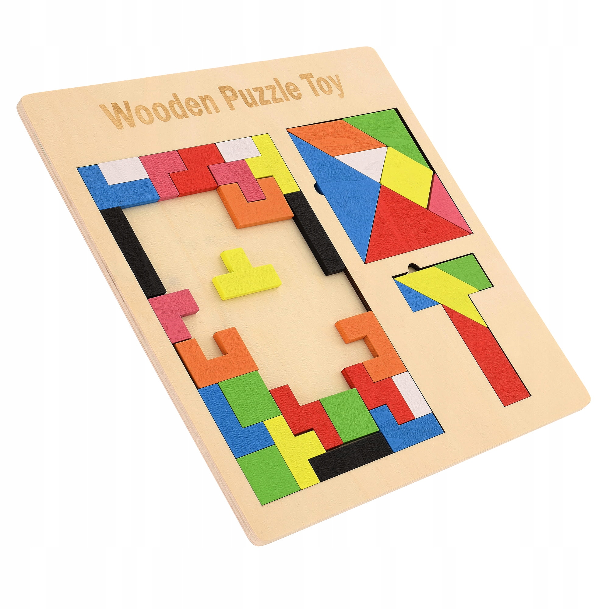 

Tetris 3W1 Drewniane Klocki Układanka Tangram