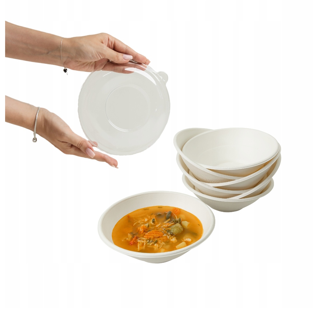 Miska Jednorazový tanier Z Trstiny 1200 ml S Pokrievkou 250ks na piknik