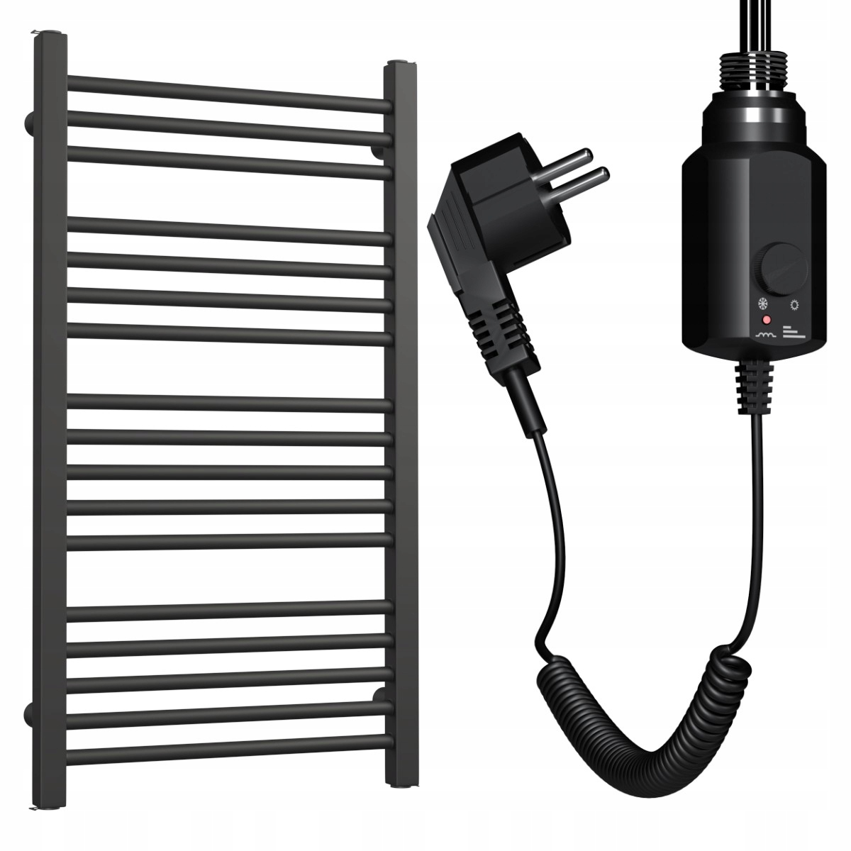 Elektrický Ohřívač Žebřík 720/450 Černý Mat Ohřívač 300W Černý