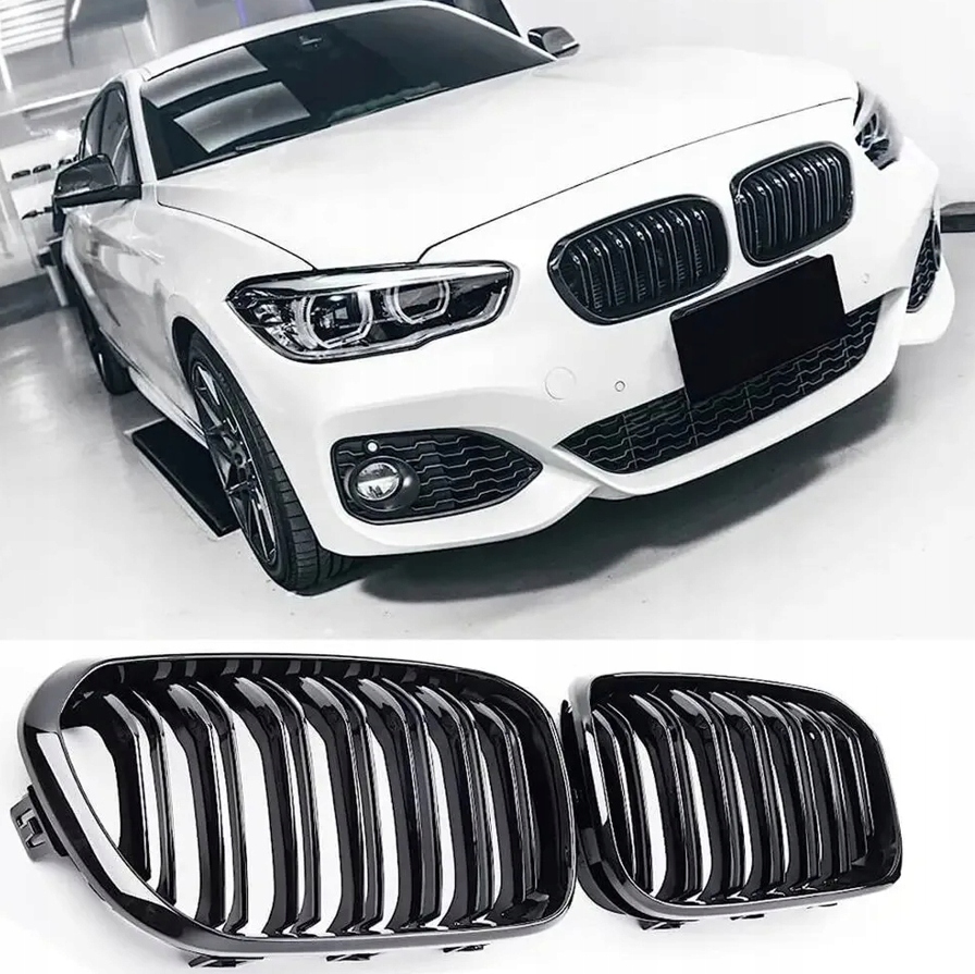 Ledvinový maska chladiče atrapa Černý lesk pro Bmw F20 F21 LCI Lift 2015-2019 M Look