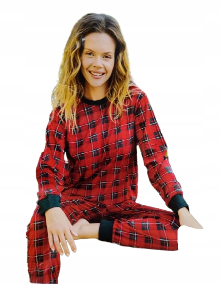 Teplé Velurové Pyžamo, Červená Mřížka, Styl Dřevorubce